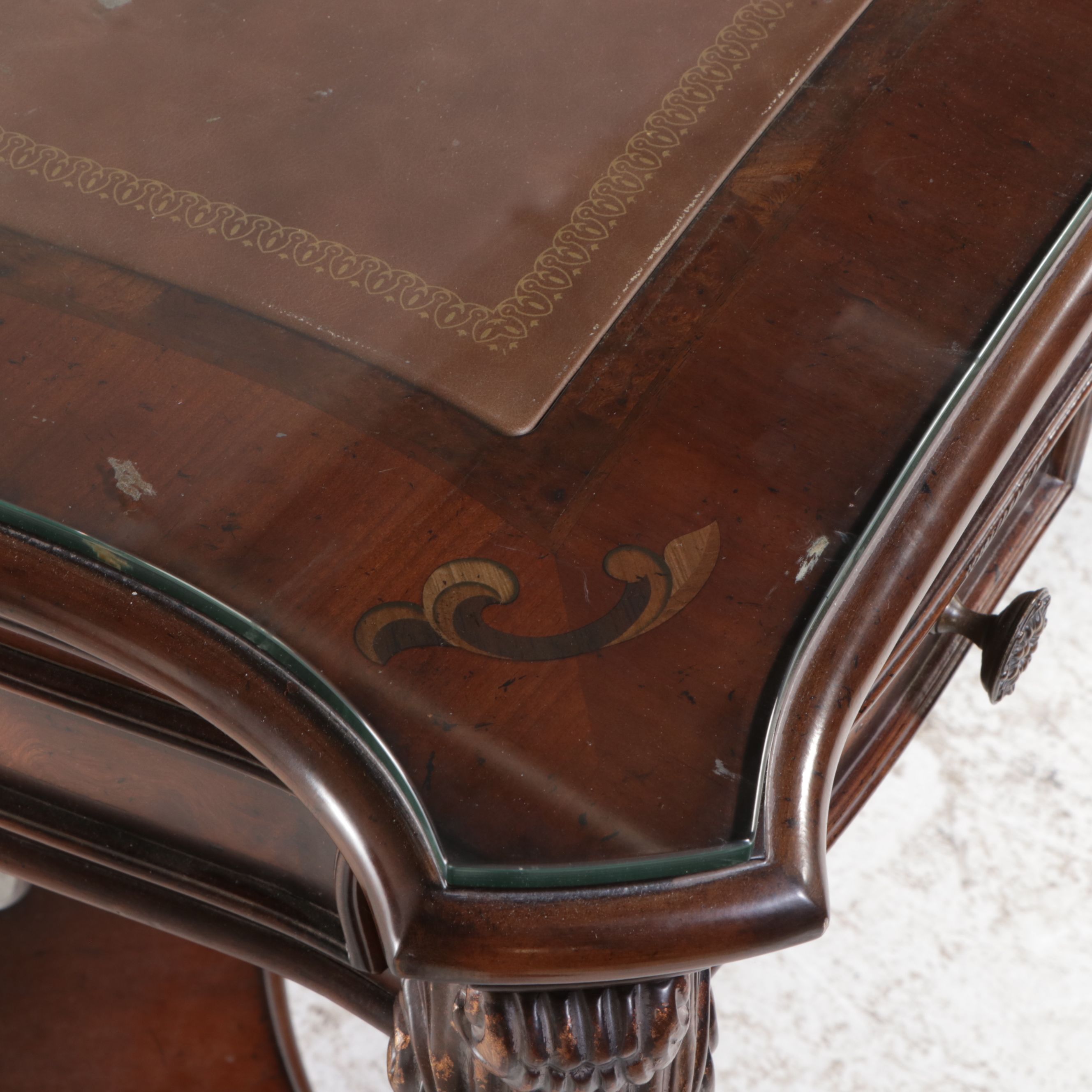 Michael Amini "Victoria Palace" Writing Desk in Light Espresso Finish