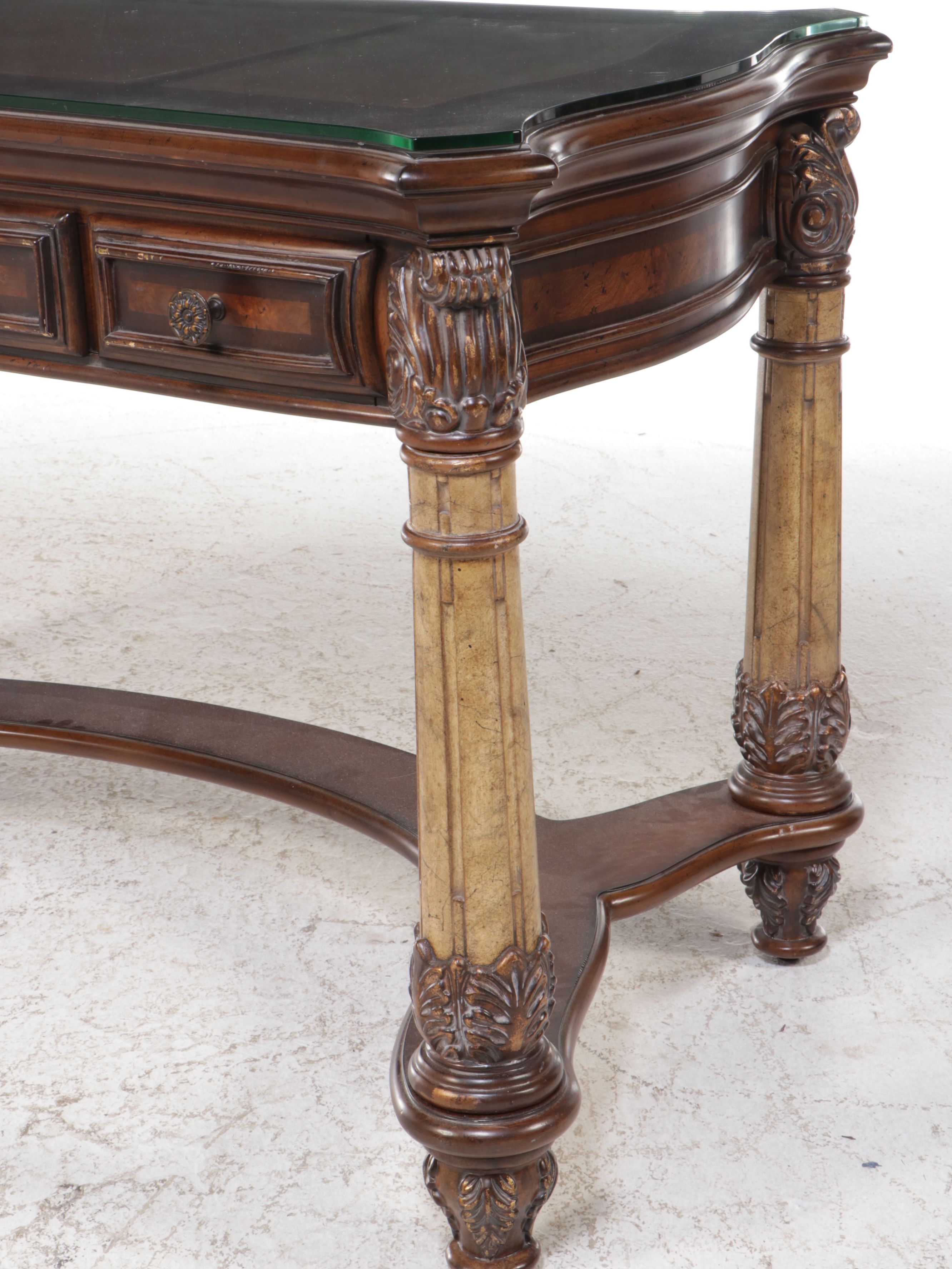 Michael Amini "Victoria Palace" Writing Desk in Light Espresso Finish