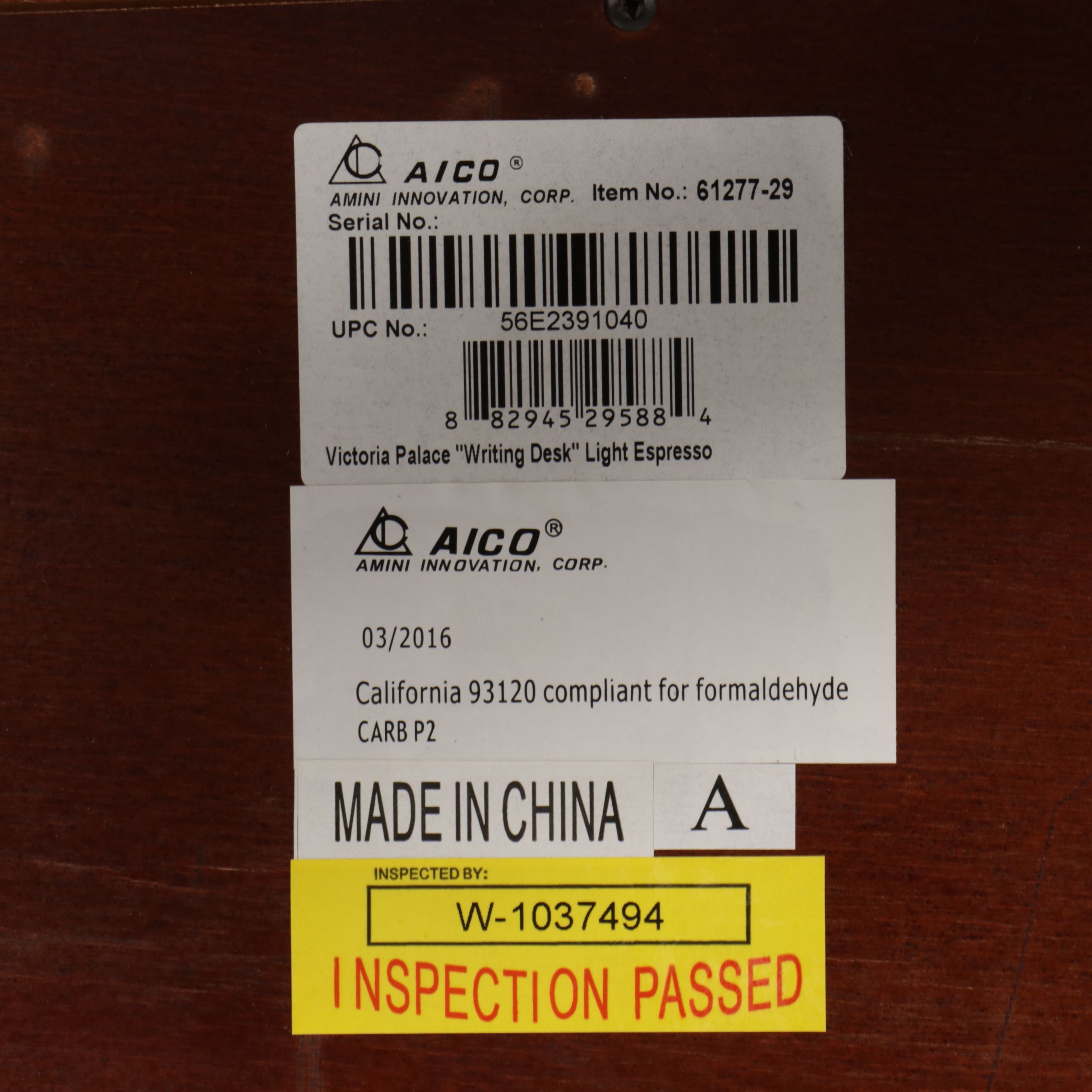 Michael Amini "Victoria Palace" Writing Desk in Light Espresso Finish