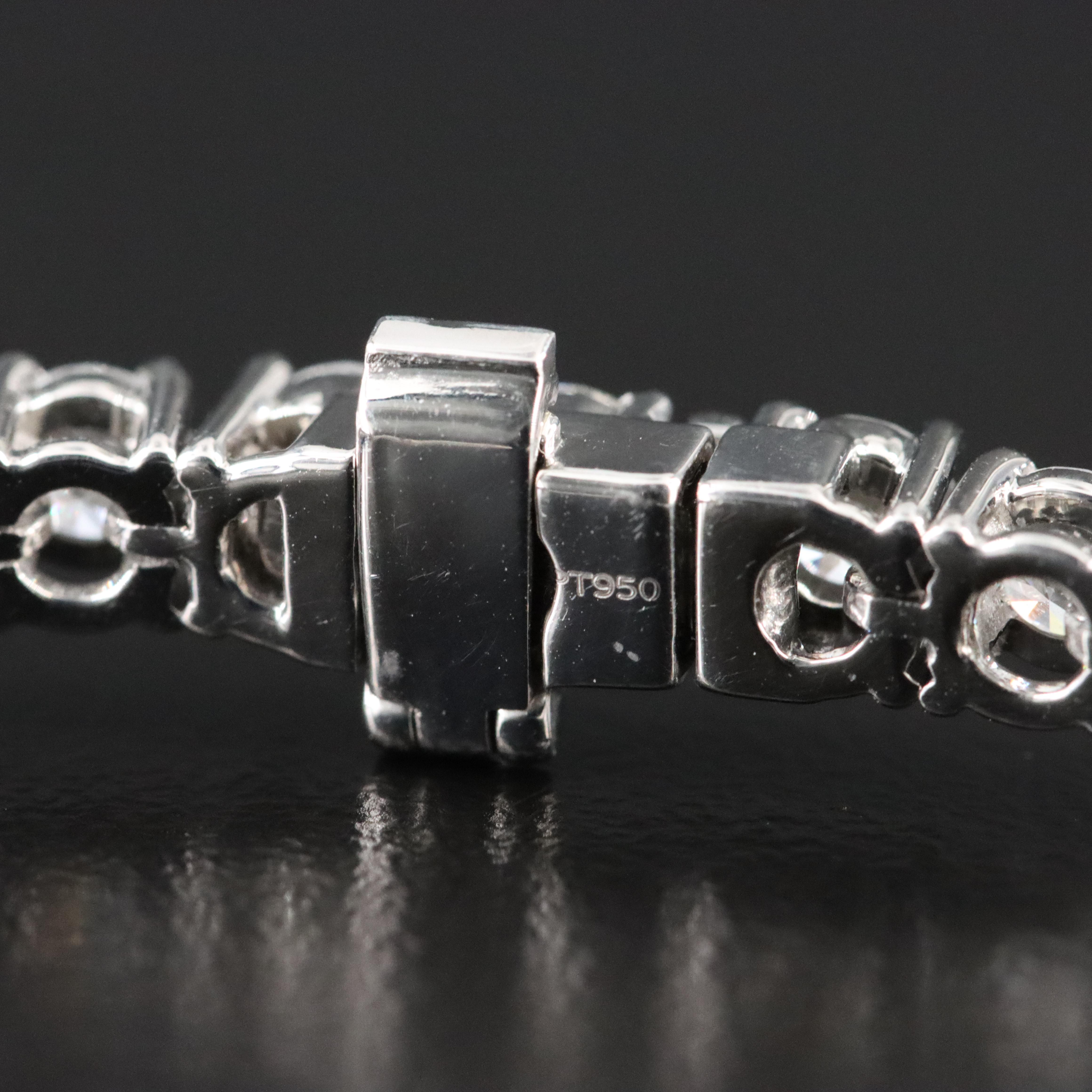 Platinum 25.72 CTW Lab Grown Diamond Graduated Riviera Necklace