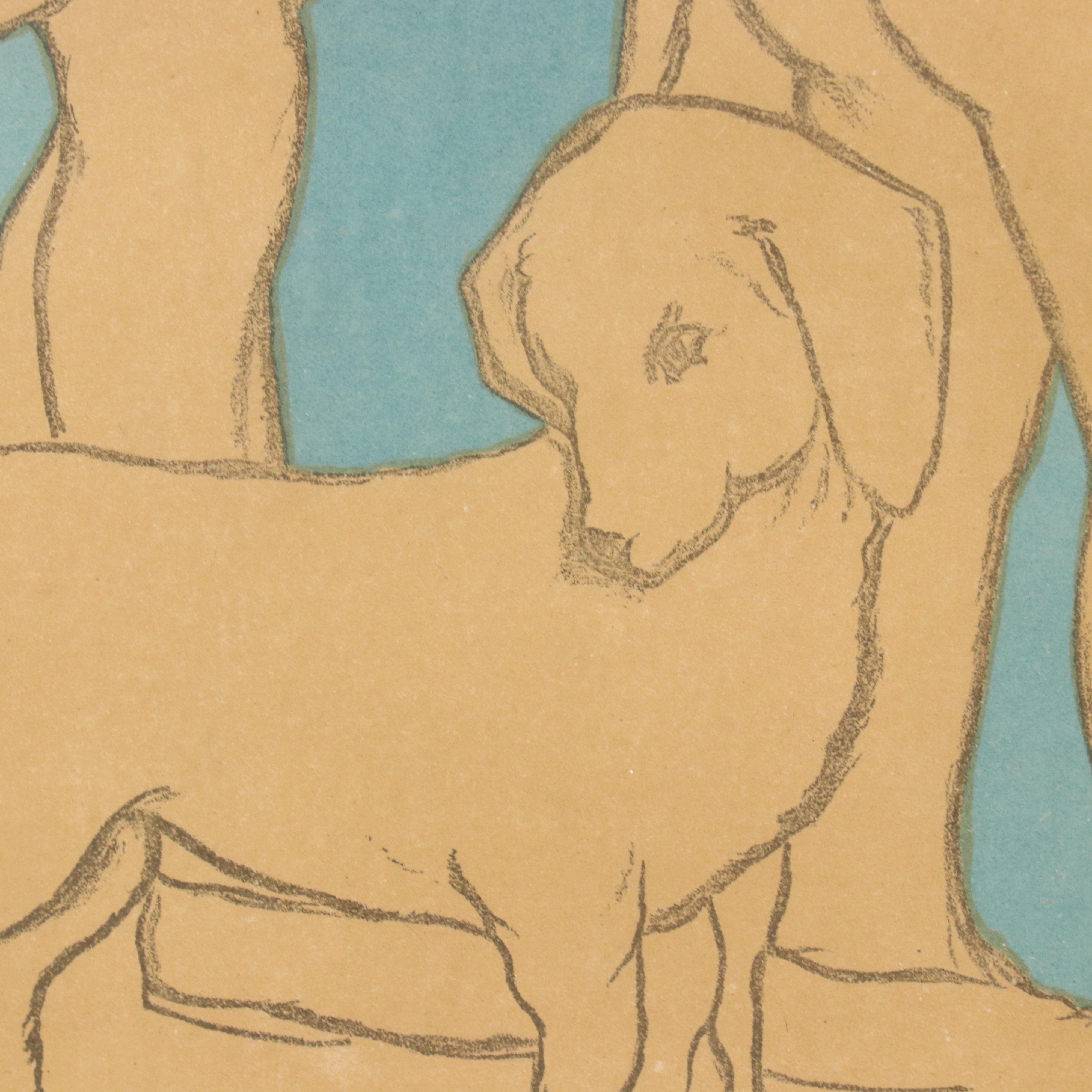 Lithograph After Bella Vichon "Jesus Blessing the Children"