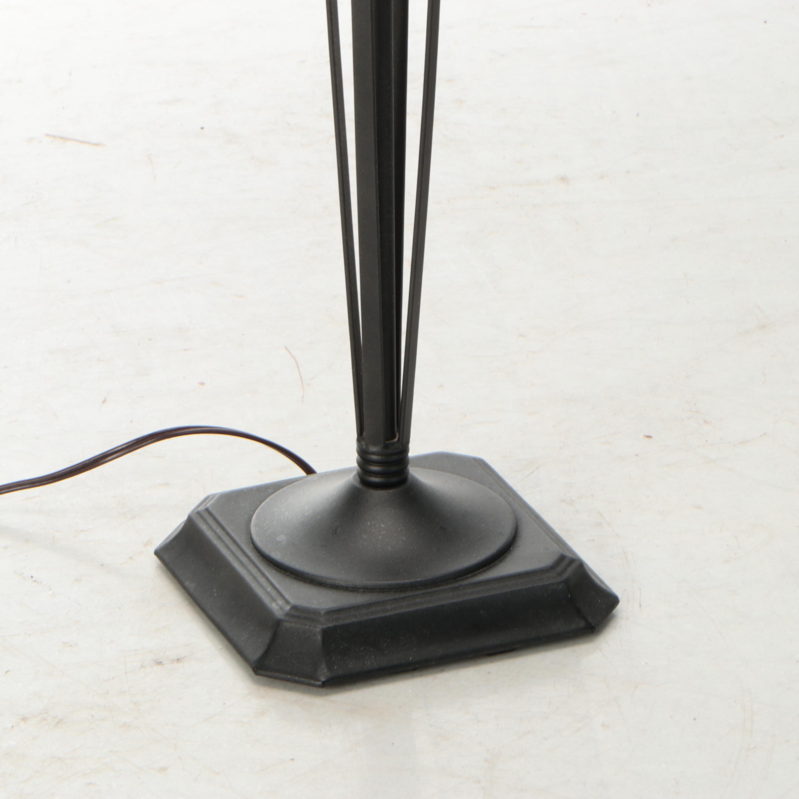 Oil Rubbed Bronze Postmodern Floor Lamp with Silk Shade