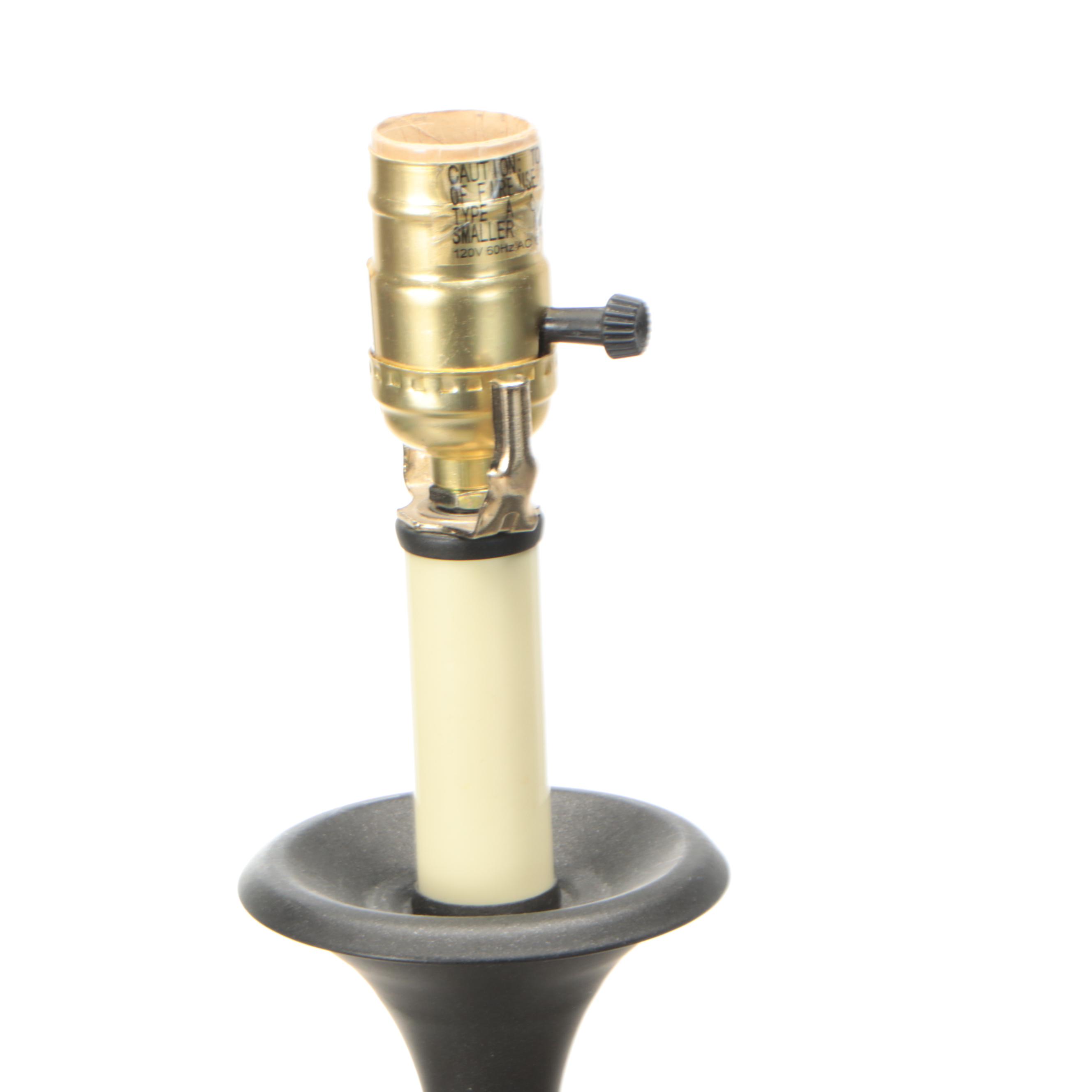 Oil Rubbed Bronze Postmodern Floor Lamp with Silk Shade