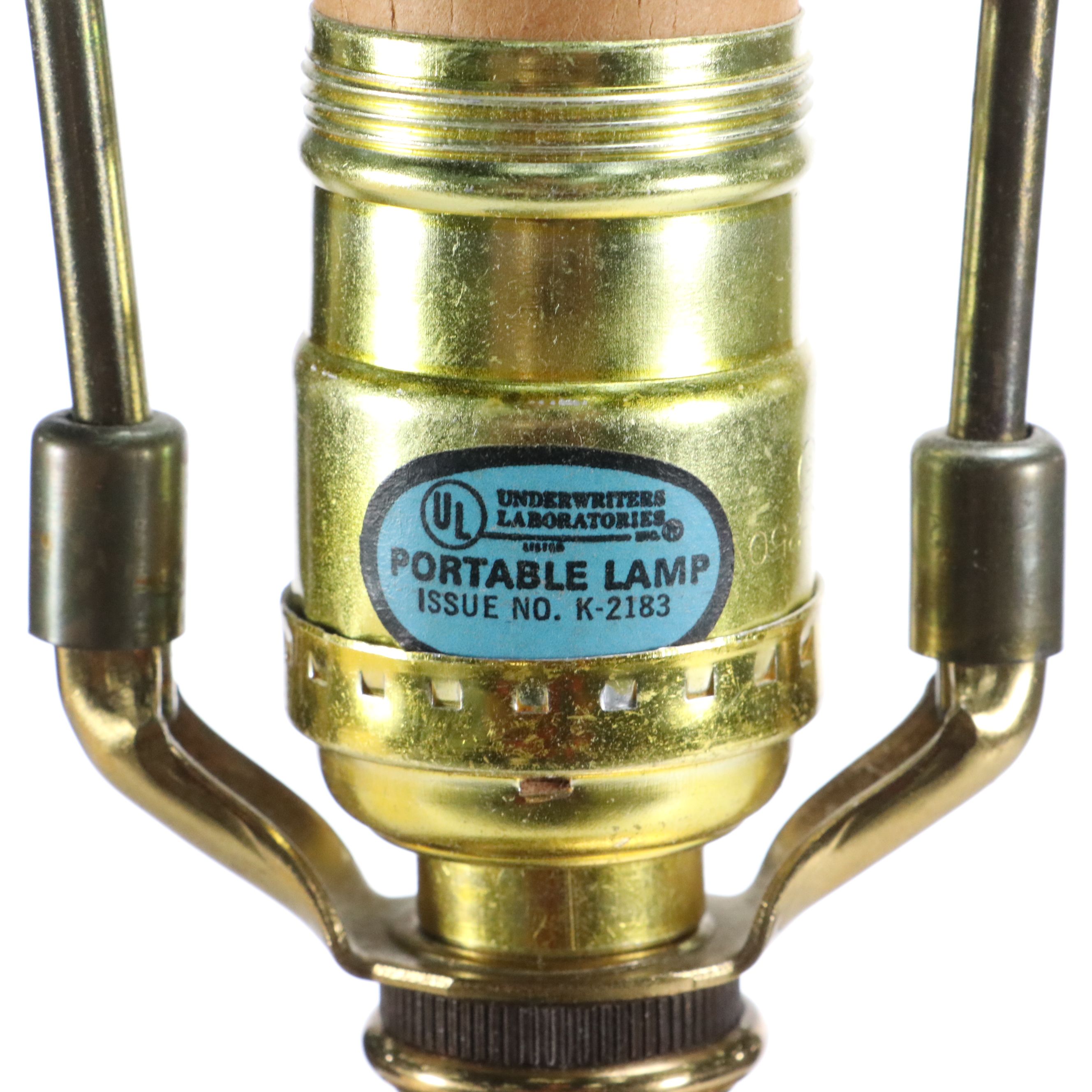 Stiffel Spun Brass Table Lamps with Accordion Pleat Shades