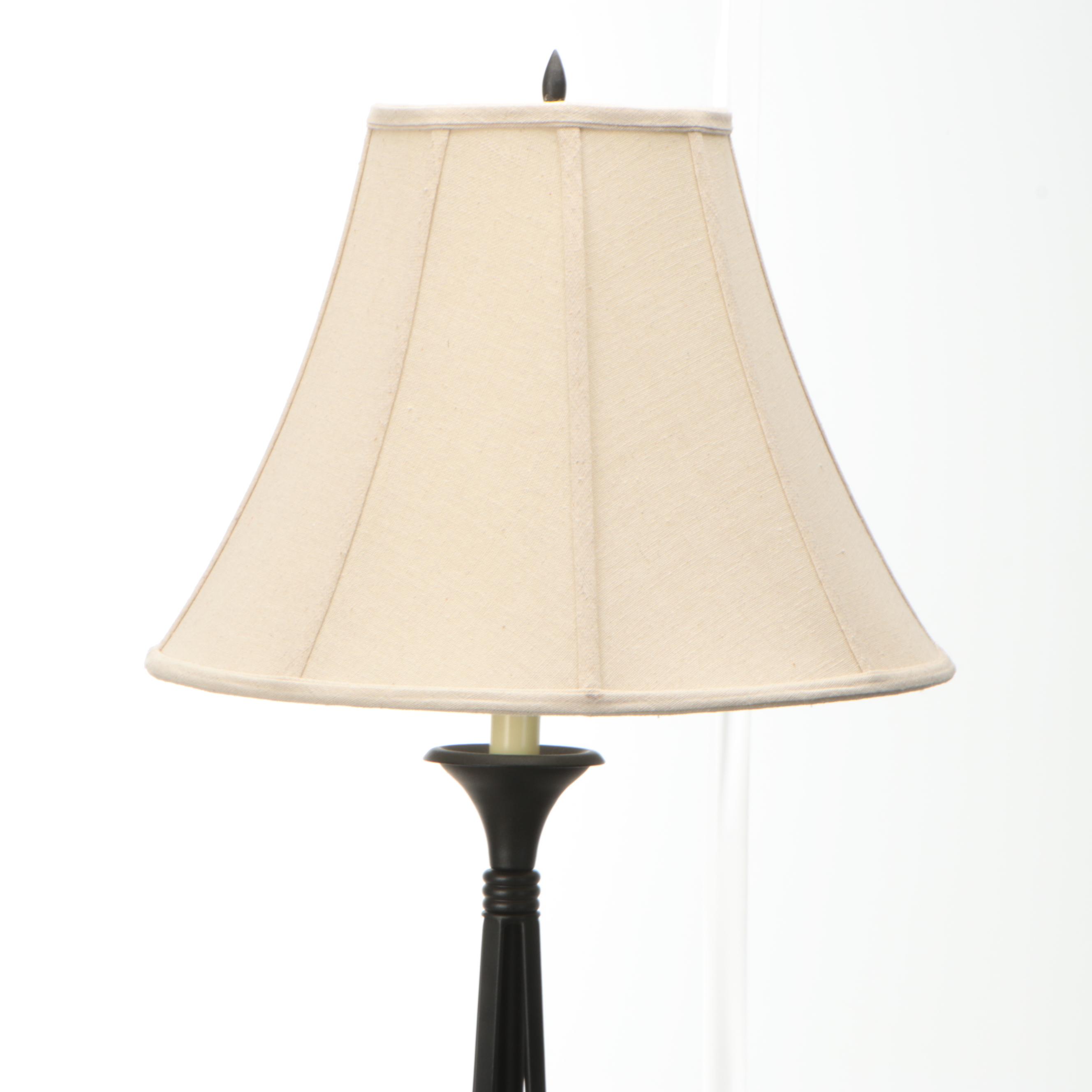 Oil Rubbed Bronze Postmodern Floor Lamp with Silk Shade