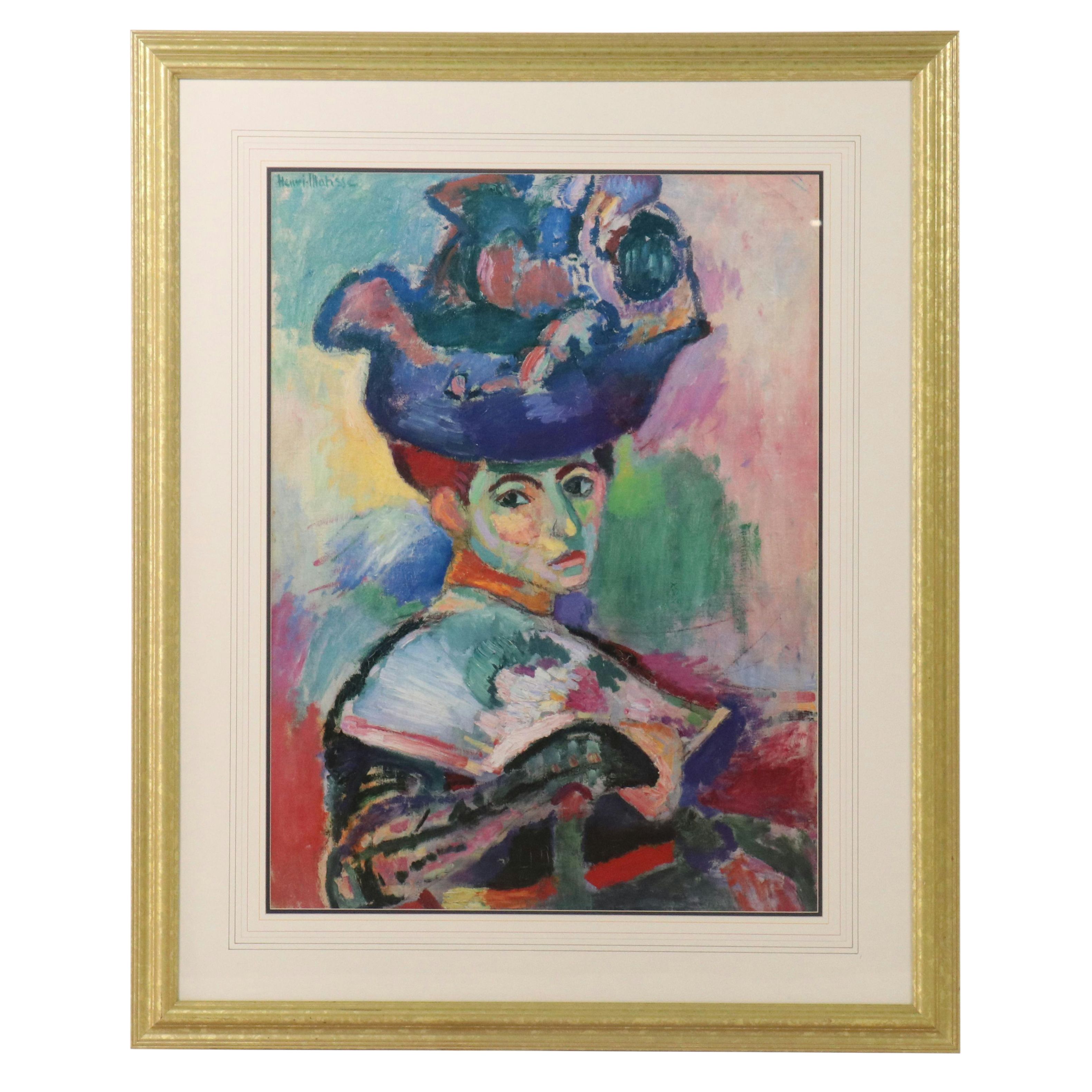 Offset Lithograph After Henri Émile Benoît Matisse "Woman with a Hat"
