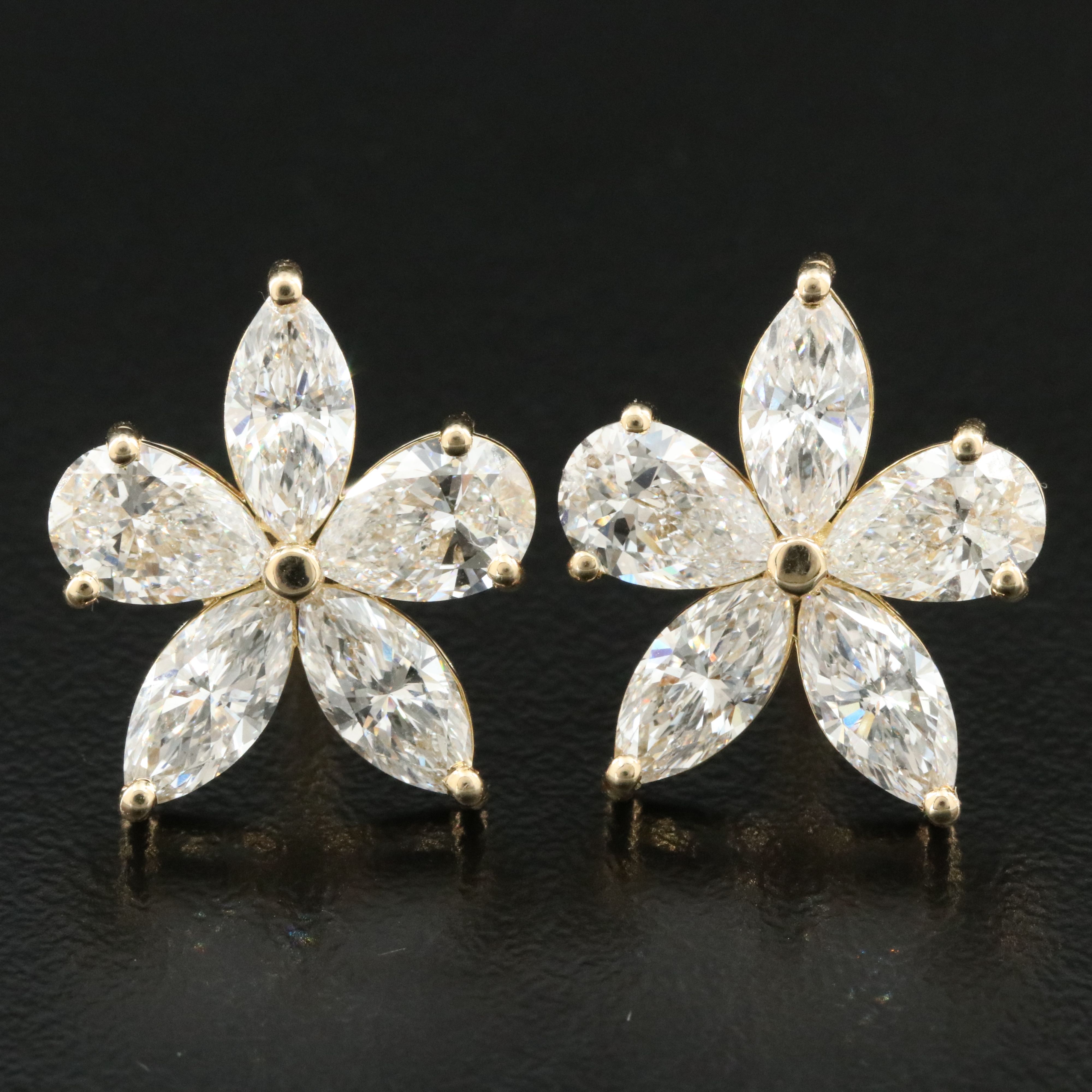 14K 5.10 CTW Lab Grown Diamond Earrings