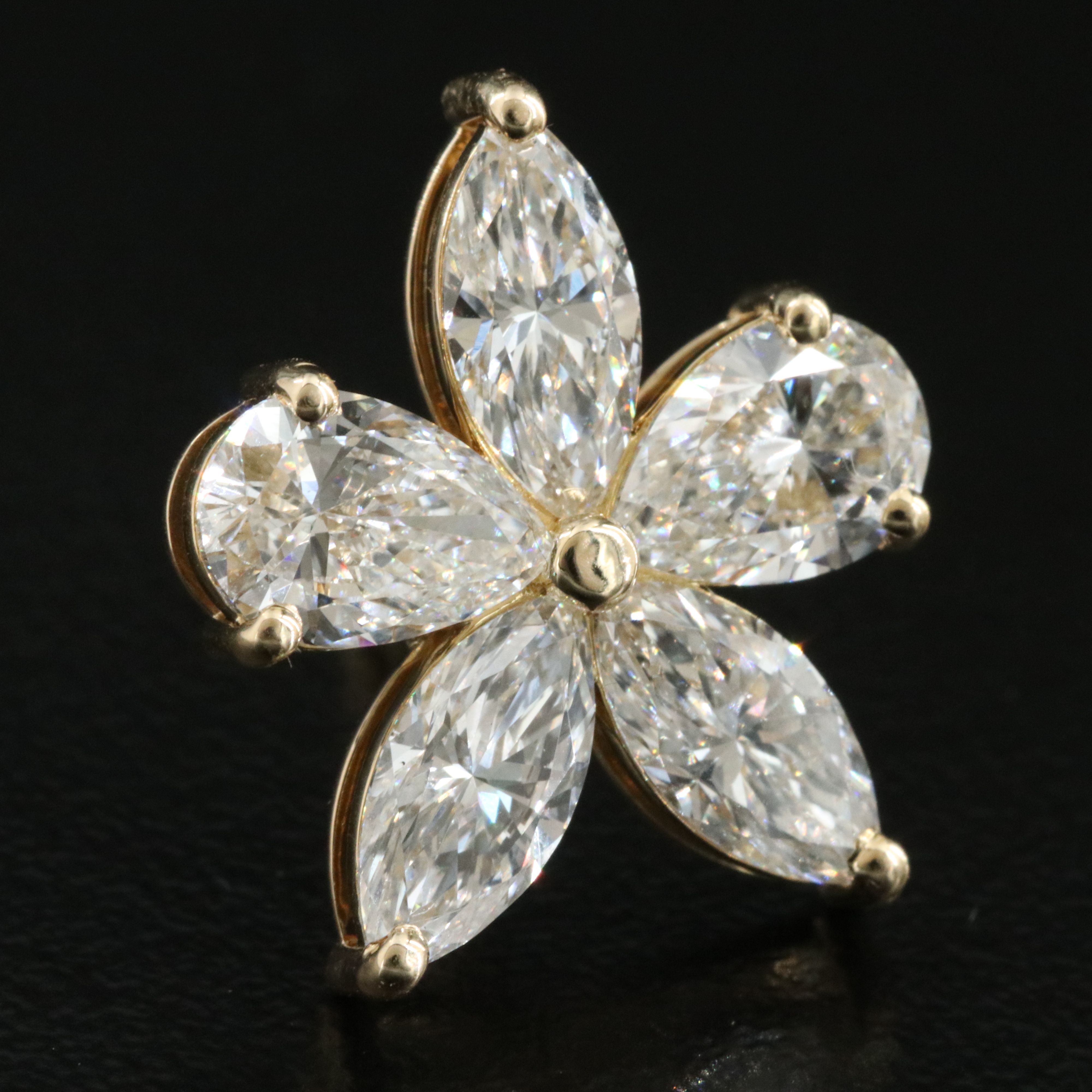 14K 5.10 CTW Lab Grown Diamond Earrings