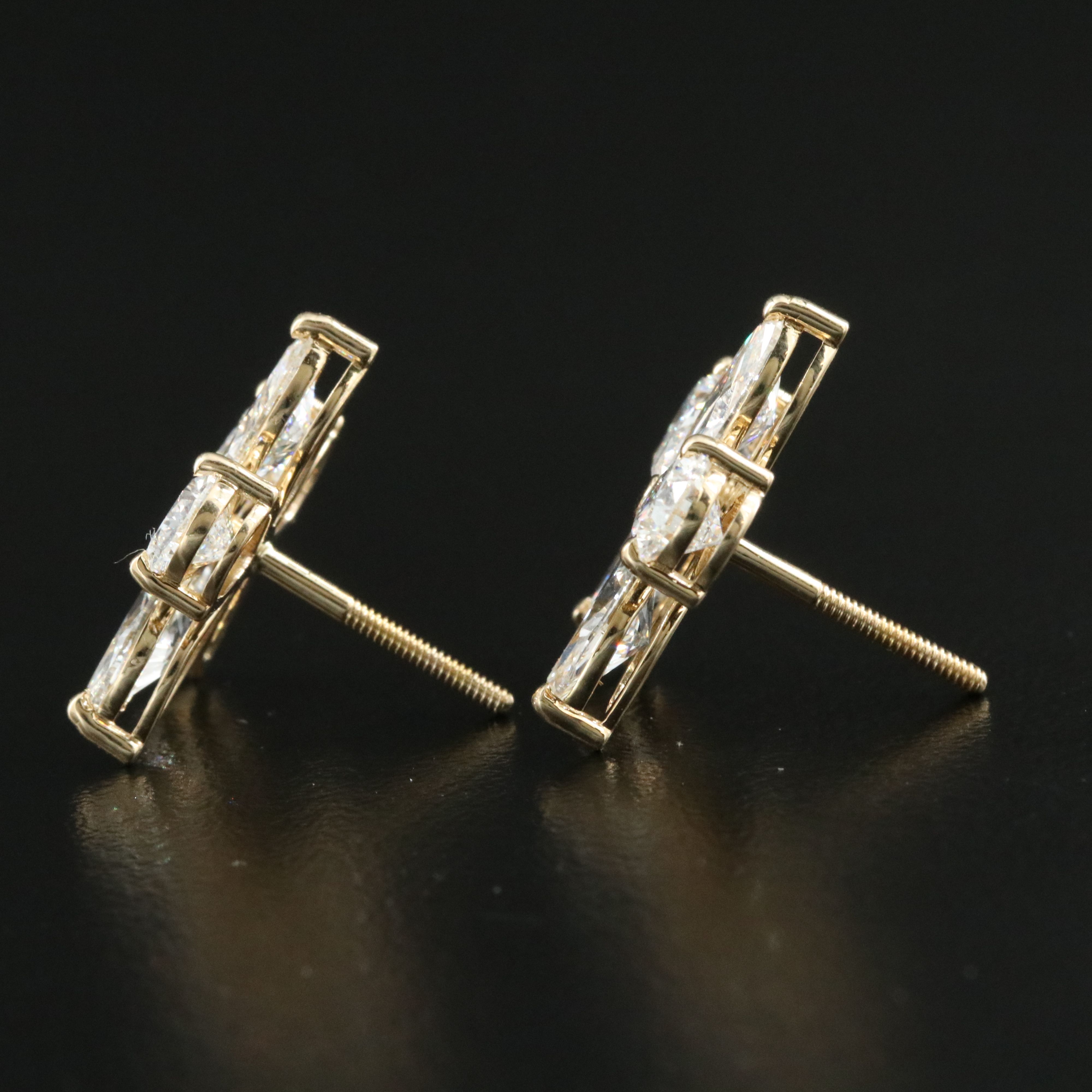 14K 5.10 CTW Lab Grown Diamond Earrings