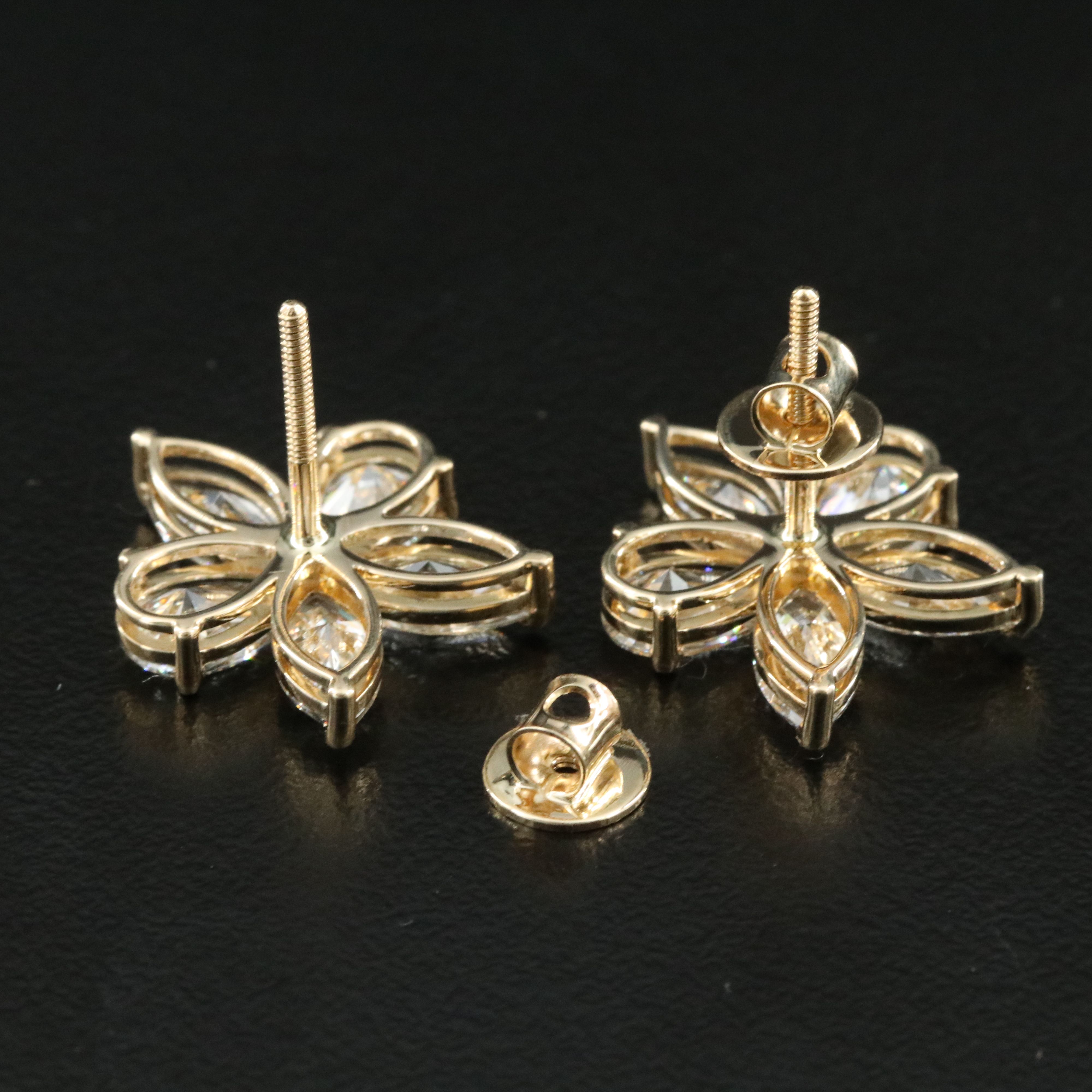 14K 5.10 CTW Lab Grown Diamond Earrings