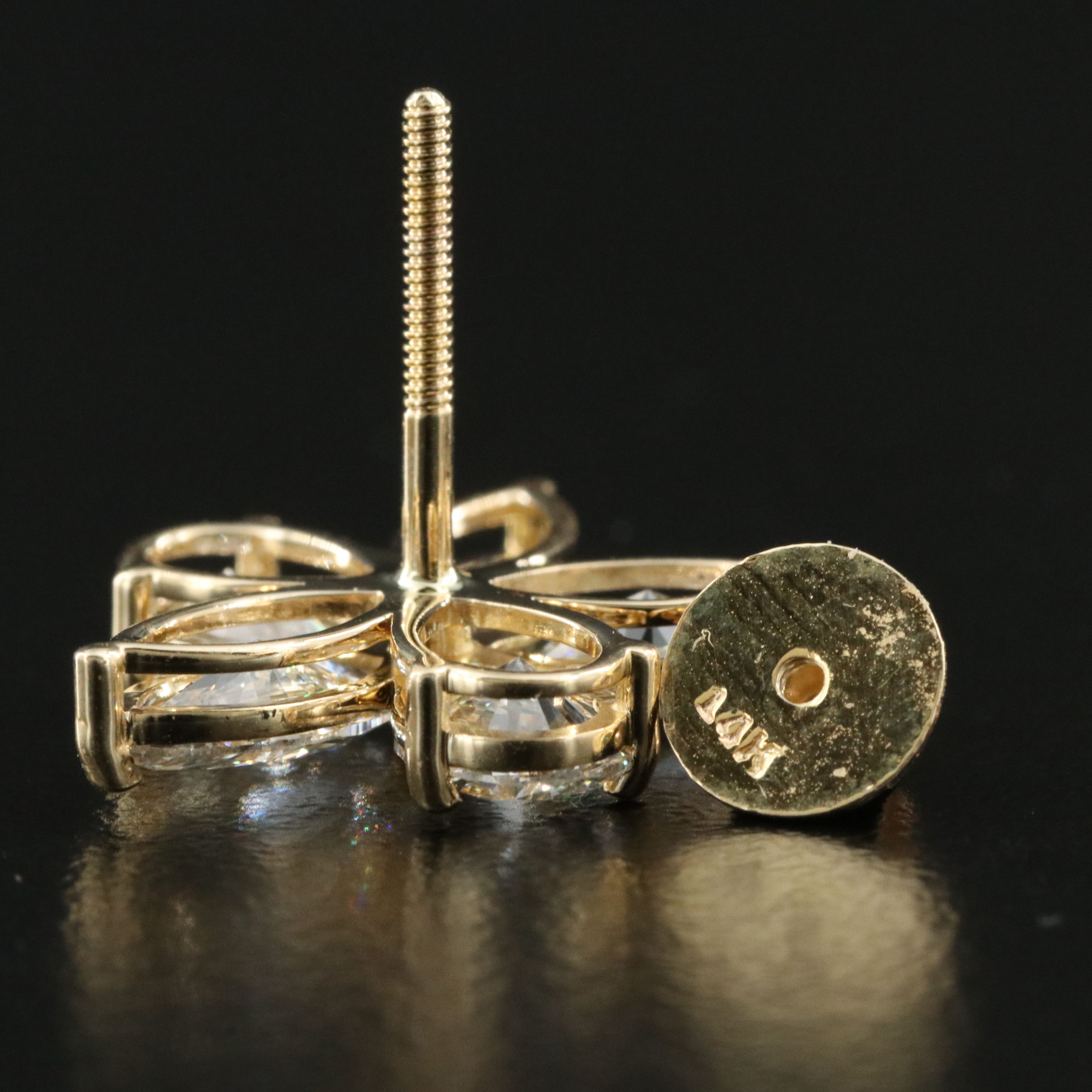 14K 5.10 CTW Lab Grown Diamond Earrings