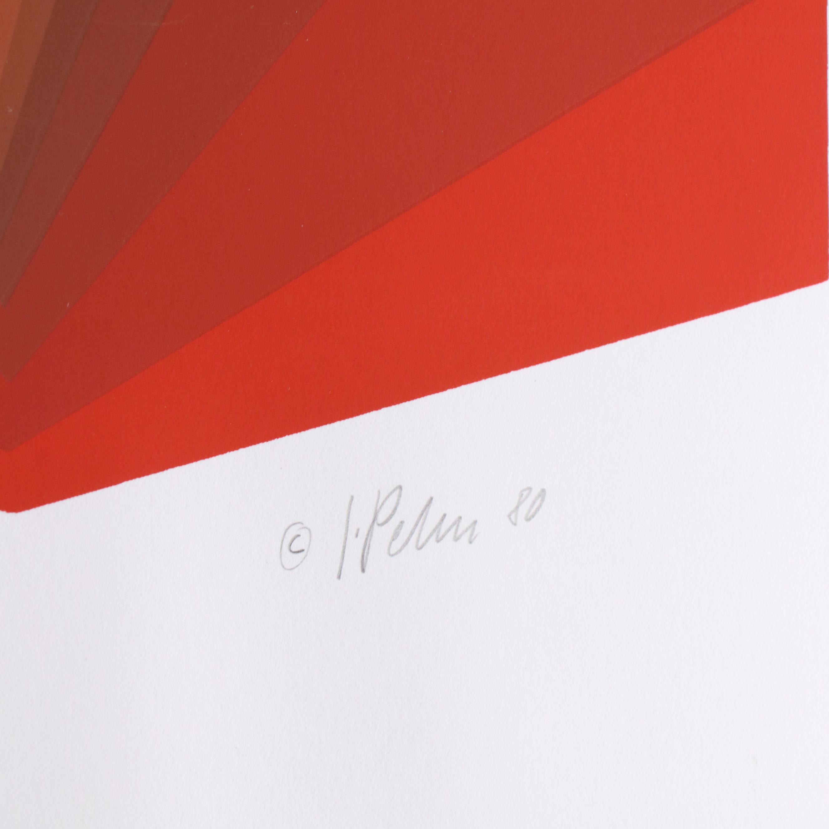 Jürgen Peters Op Art Serigraph, 1980