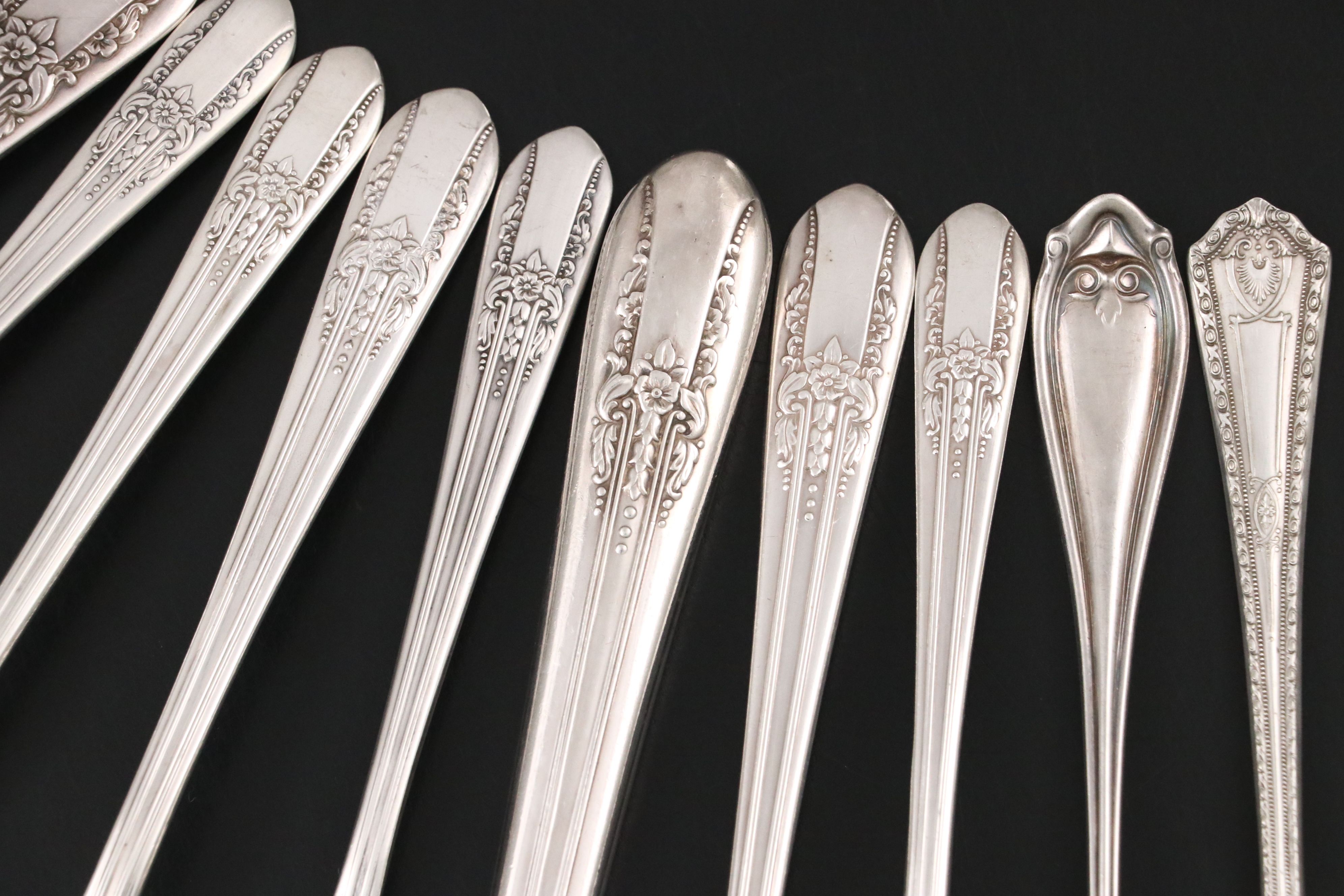 International Silver "Camden" Silver Plate Flatware with Others and Case
