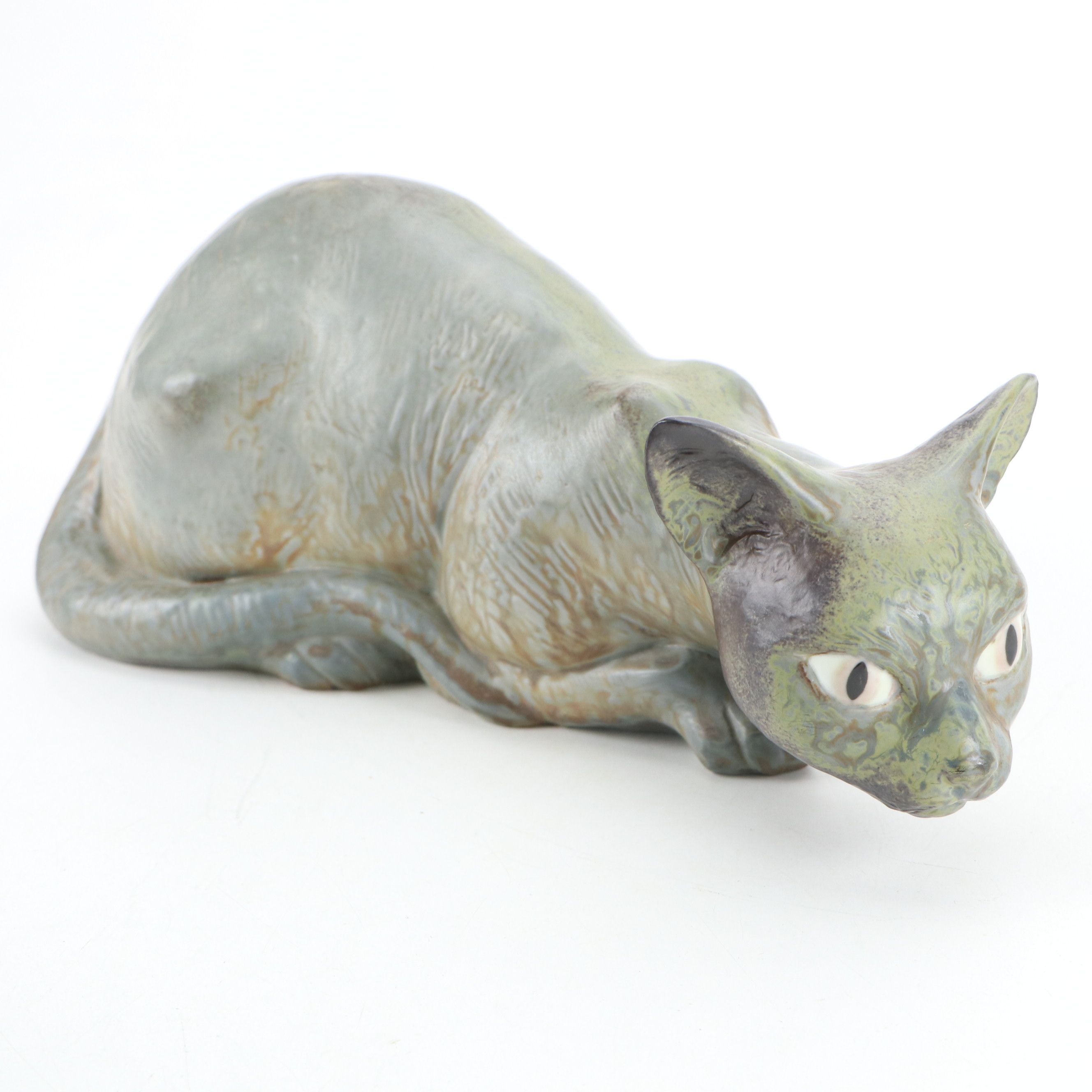 Lladró Porcelain Cat Figurine, Early to Mid-20th Century