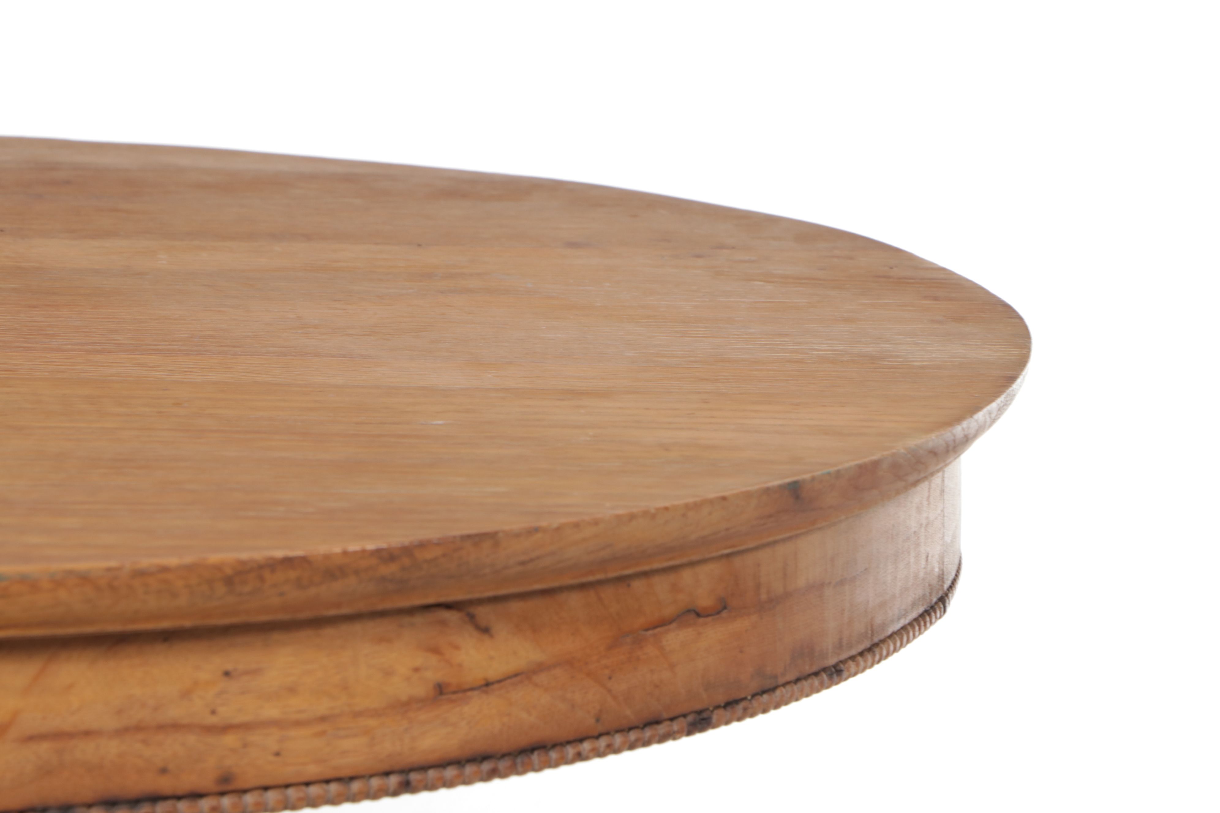 Empire Style Oak Center Table, 19th Century