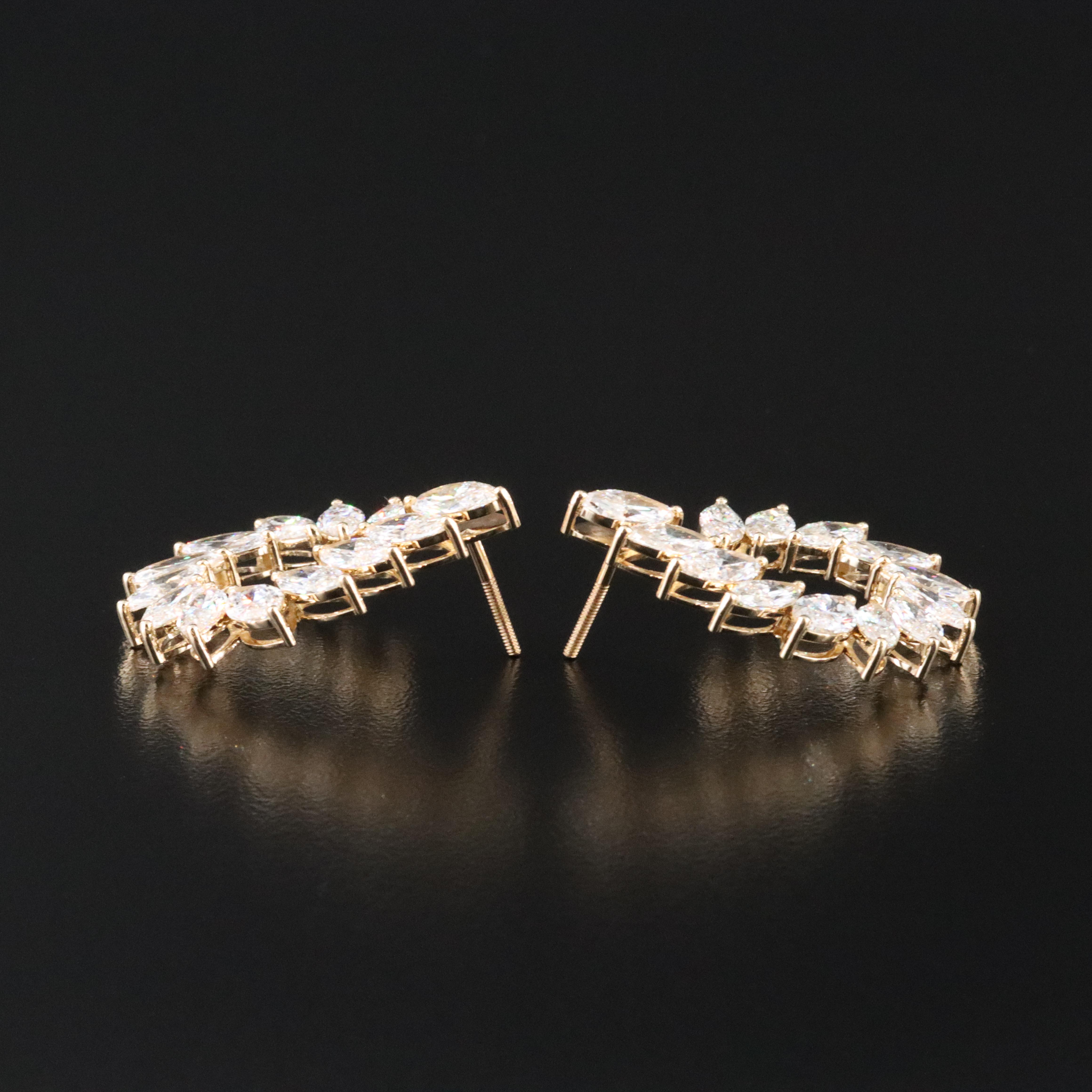 14K 10.88 CTW Lab Grown Diamond Earrings