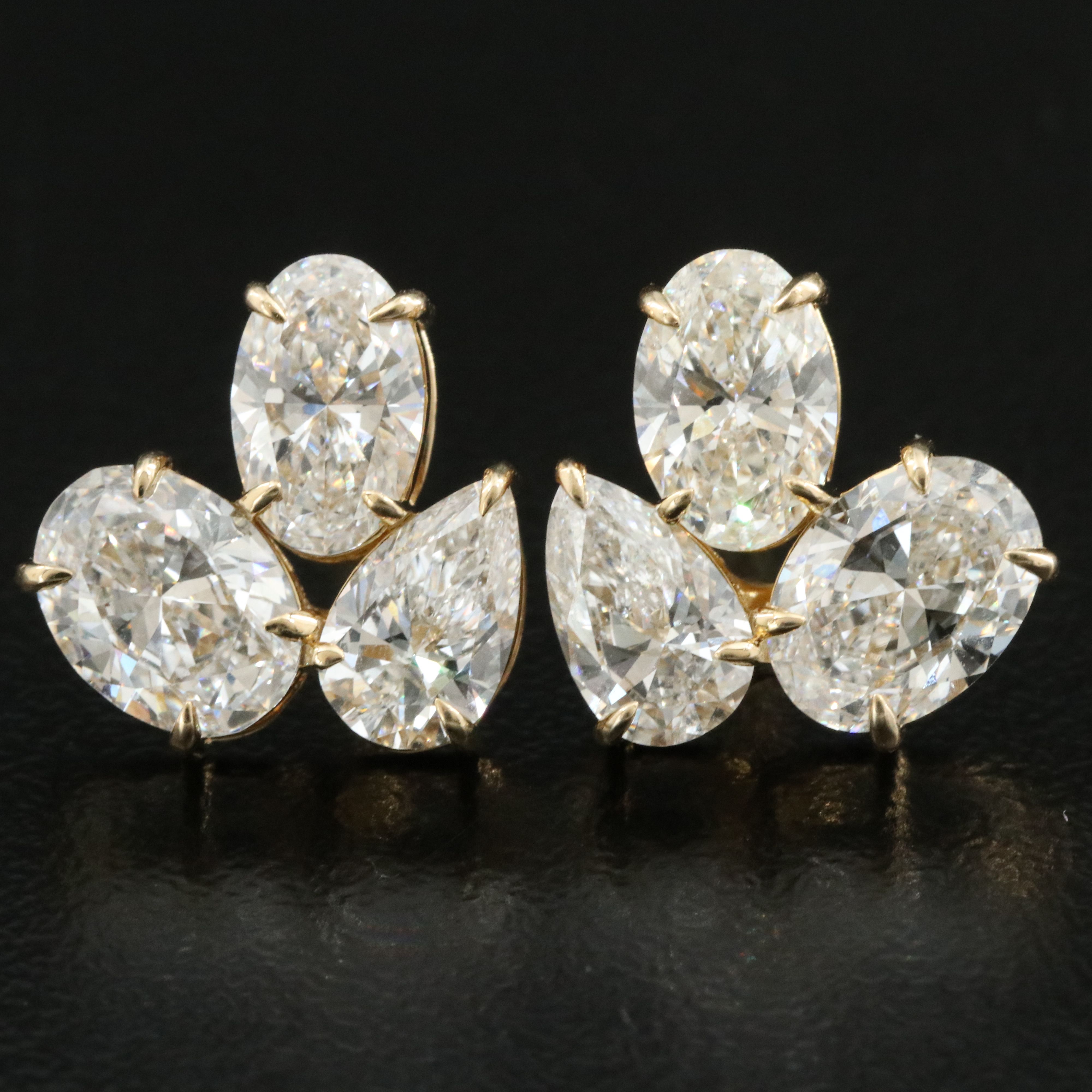14K 3.78 CTW Lab Grown Diamond Earrings