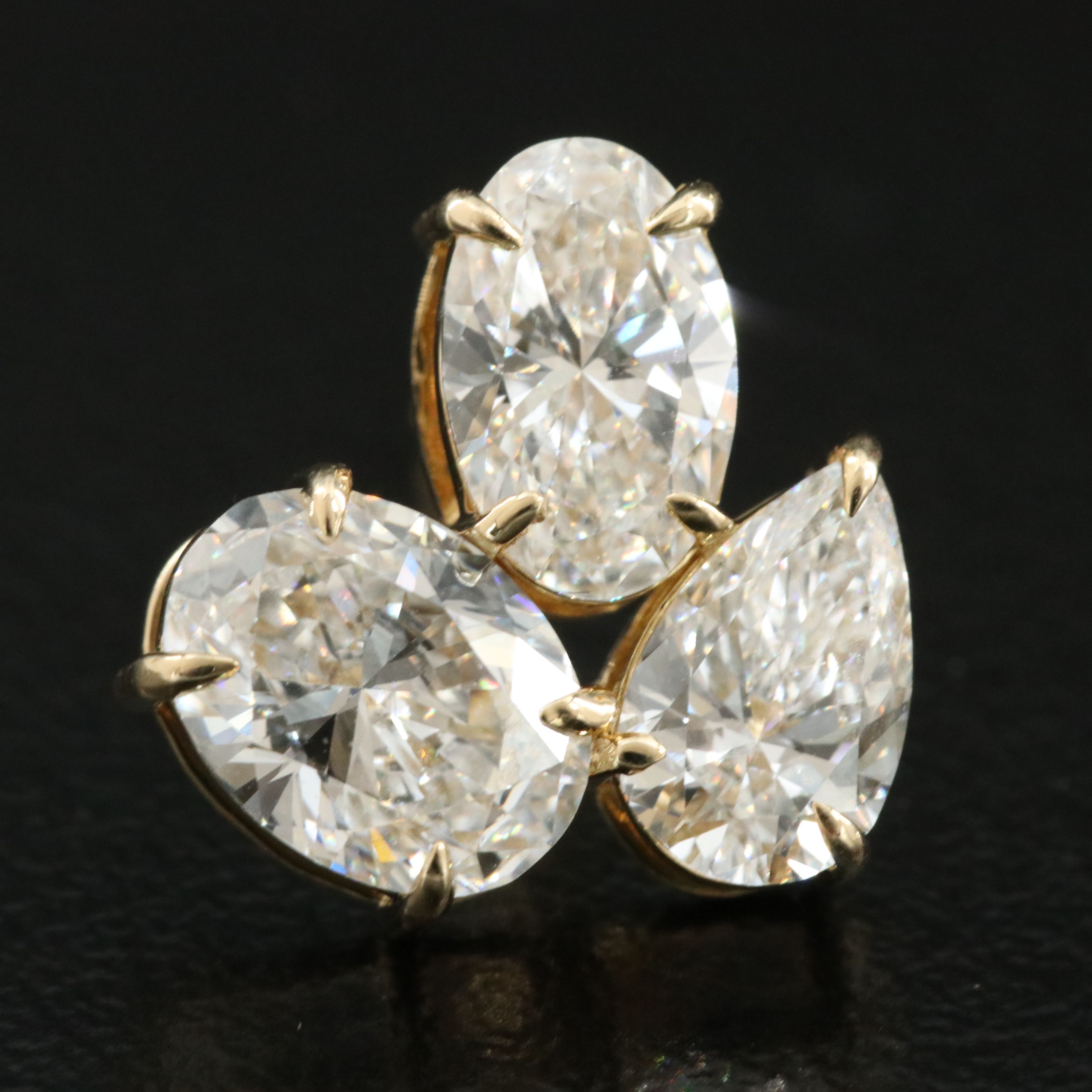 14K 3.78 CTW Lab Grown Diamond Earrings