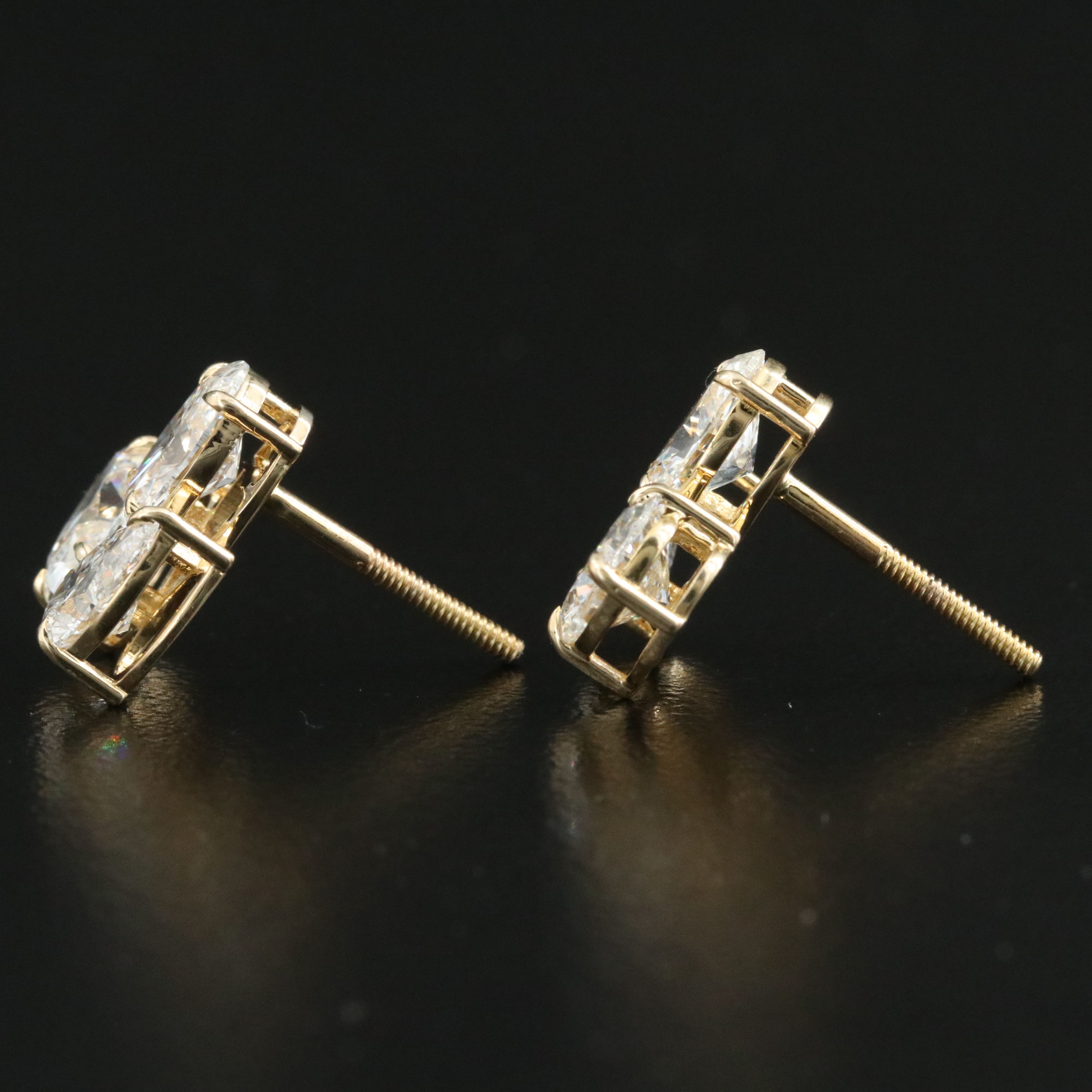 14K 3.78 CTW Lab Grown Diamond Earrings
