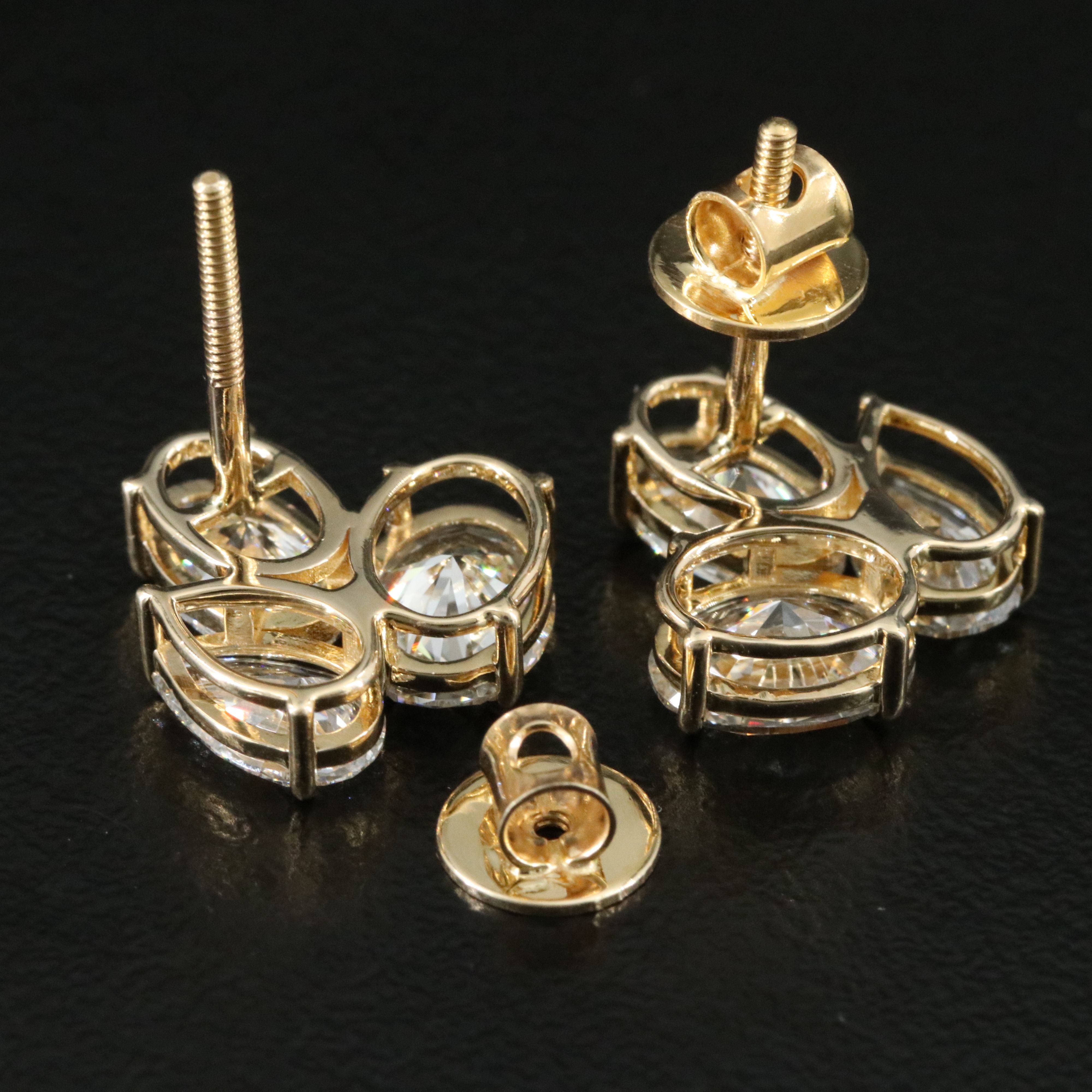 14K 3.78 CTW Lab Grown Diamond Earrings