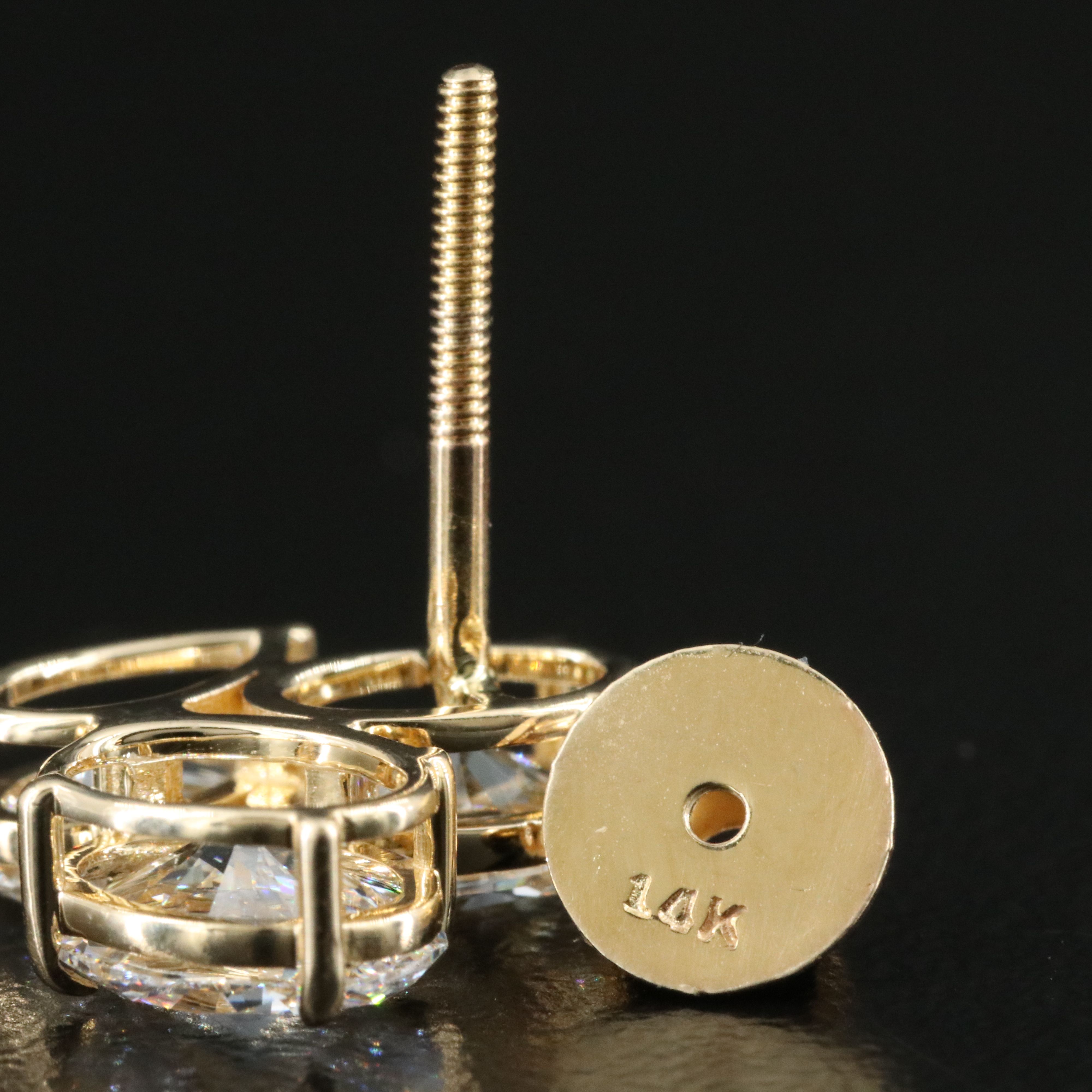 14K 3.78 CTW Lab Grown Diamond Earrings