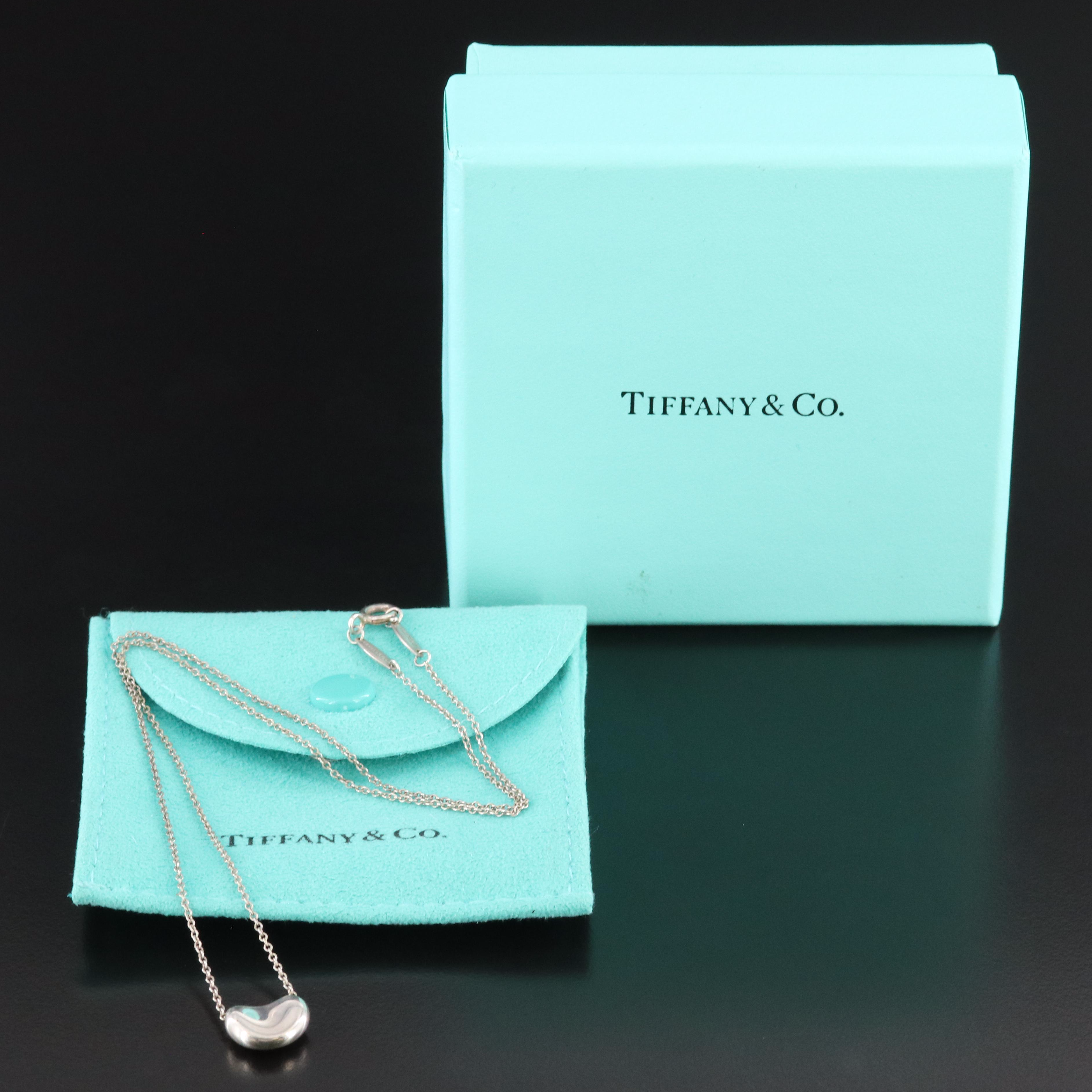 Elsa Peretti for Tiffany & Co. Bean Design Sterling Necklace