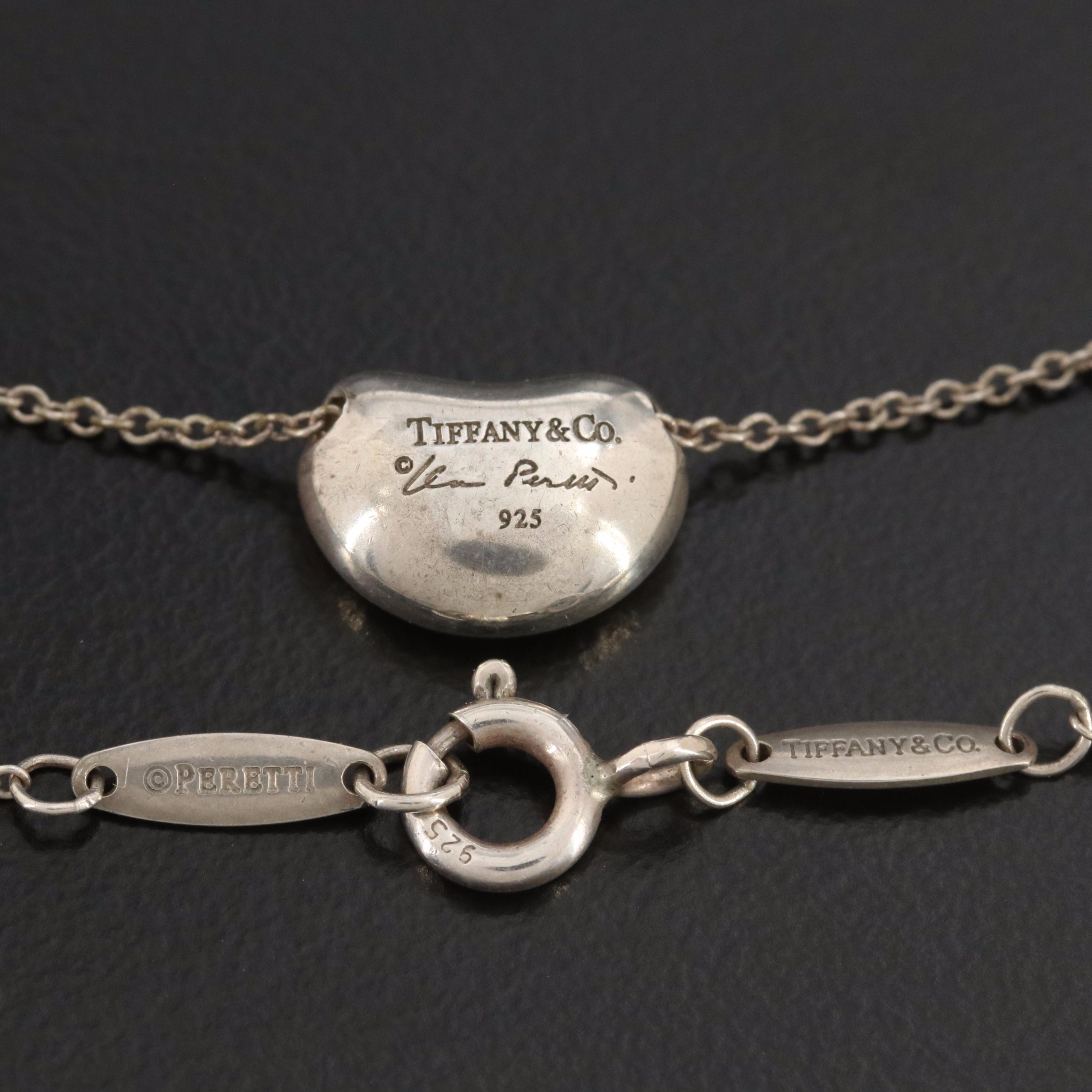Elsa Peretti for Tiffany & Co. Bean Design Sterling Necklace