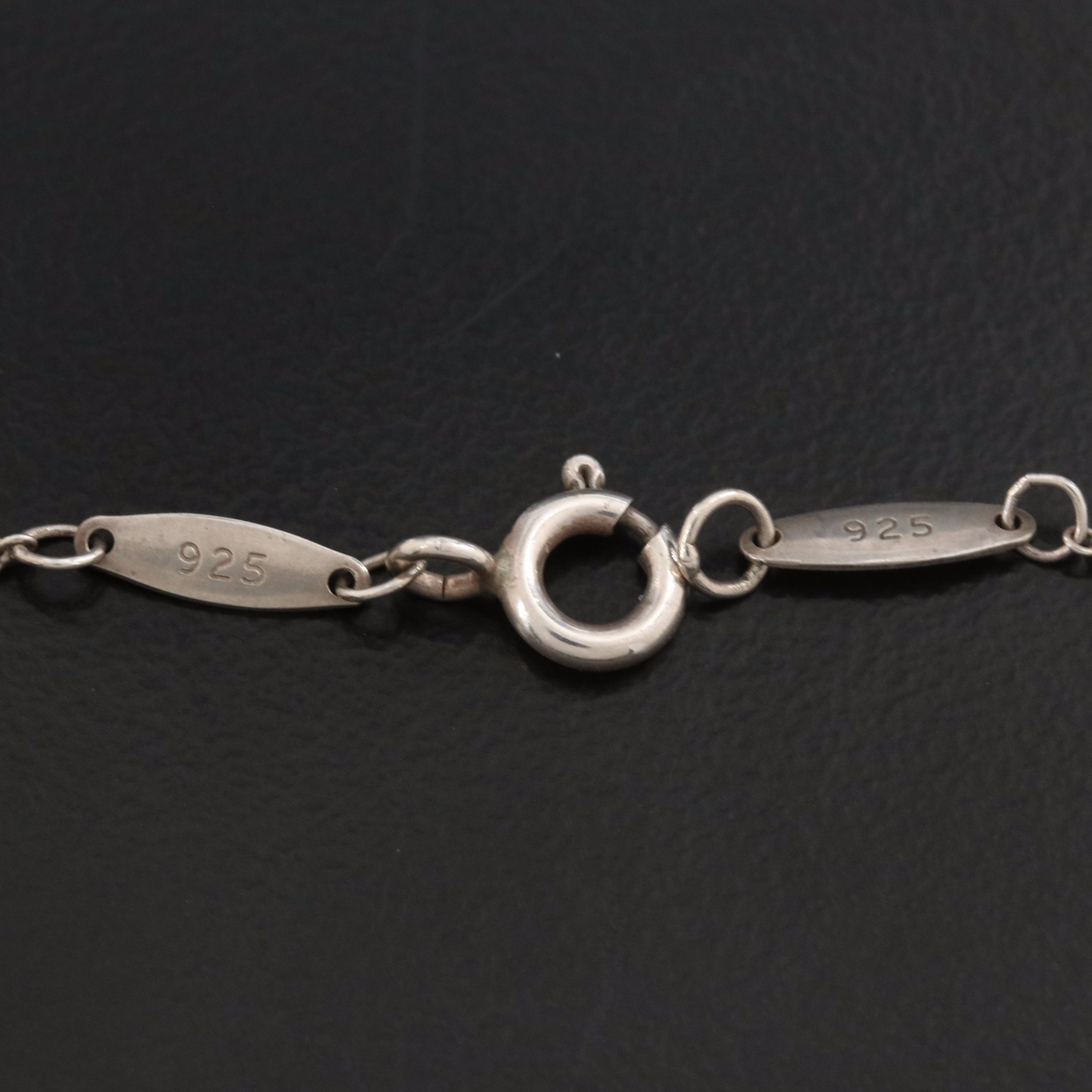 Elsa Peretti for Tiffany & Co. Bean Design Sterling Necklace