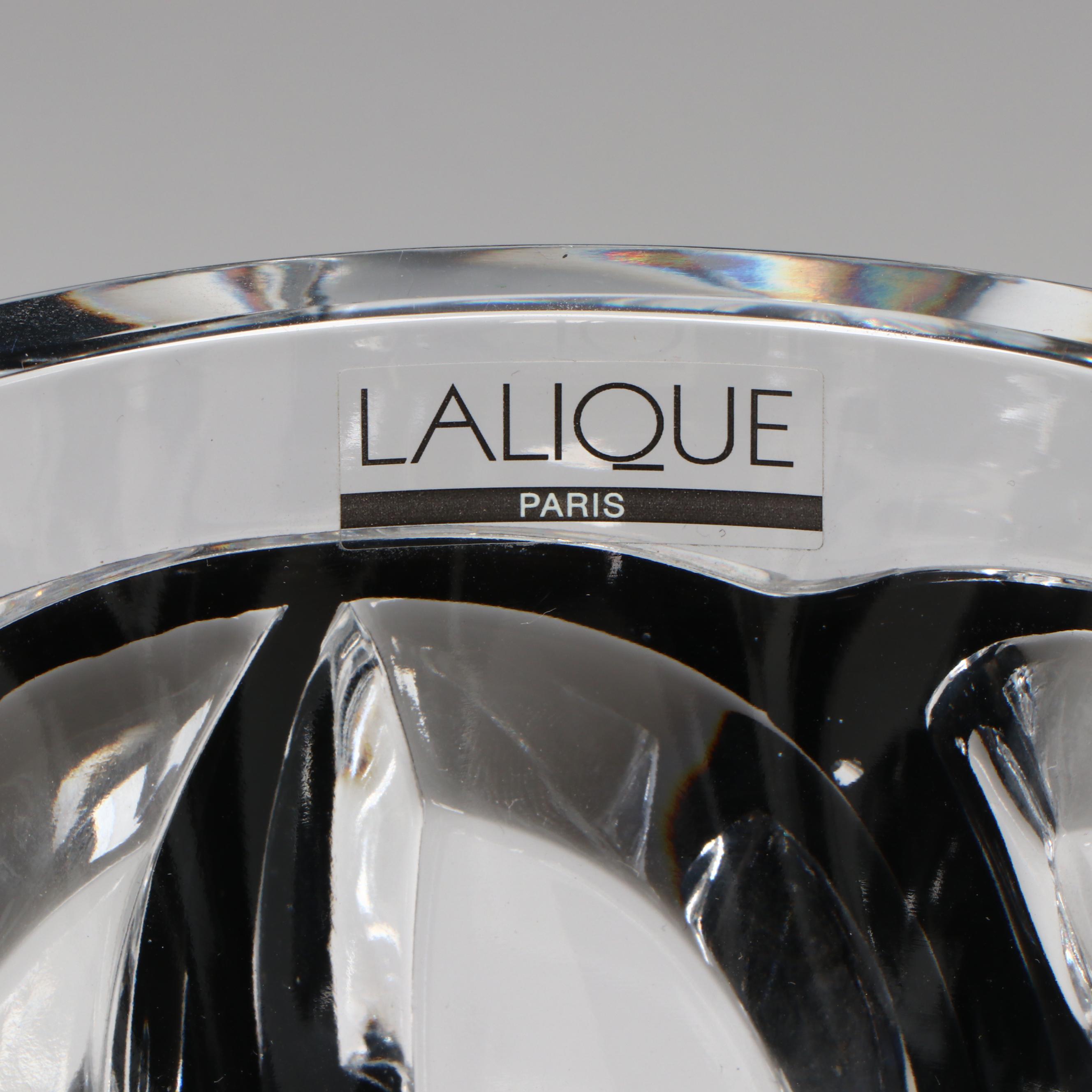 Lalique Limited Edition "Tourbillons" Enameled Crystal Grand Vase