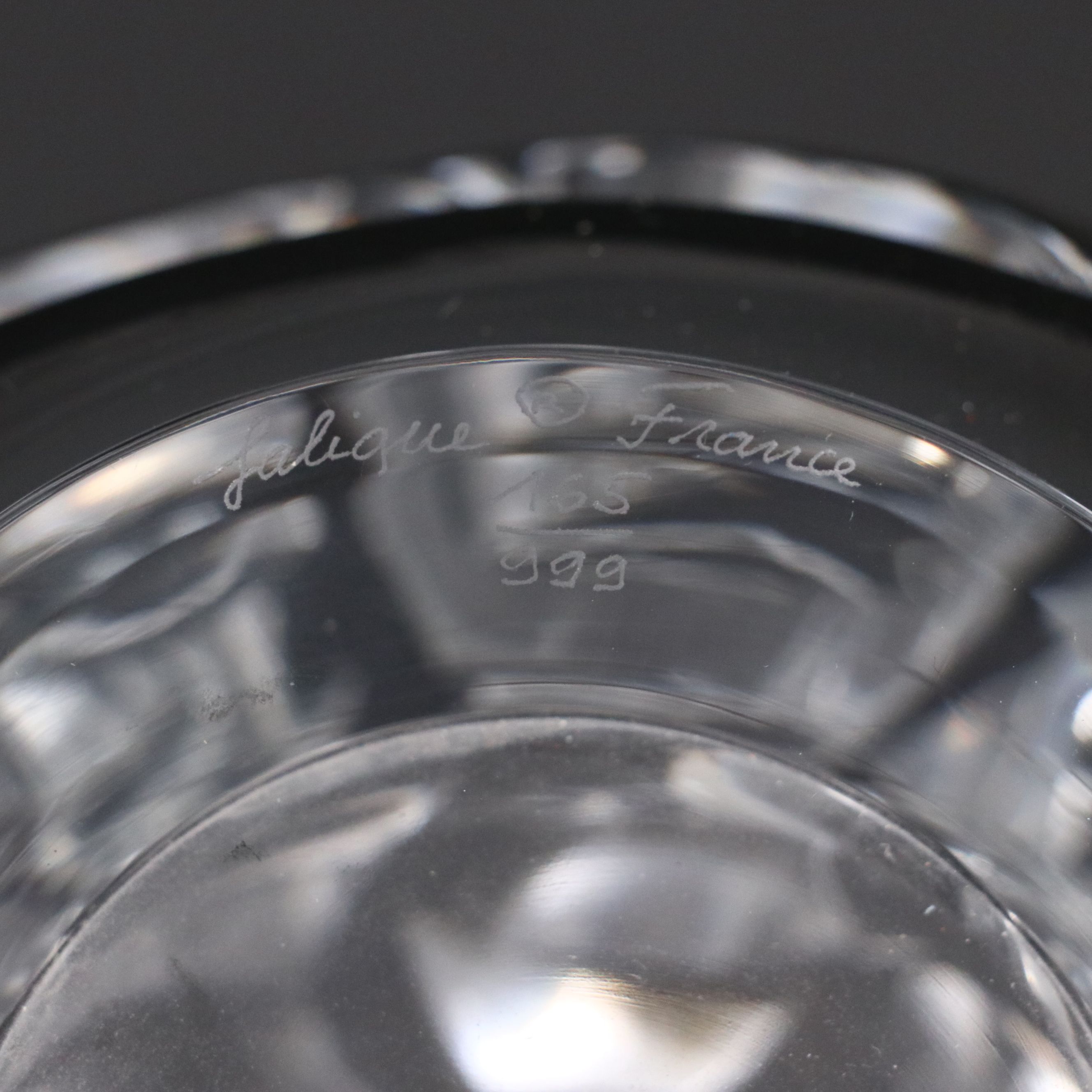 Lalique Limited Edition "Tourbillons" Enameled Crystal Grand Vase