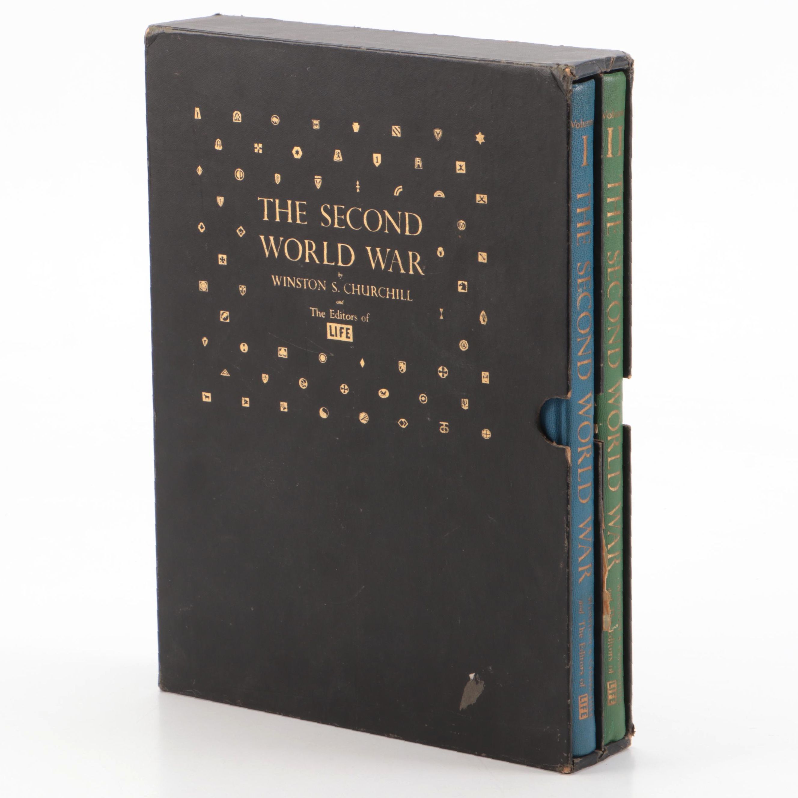 "The Second World War" Box Set by Winston S. Churchill with Vinyl Record, 1959