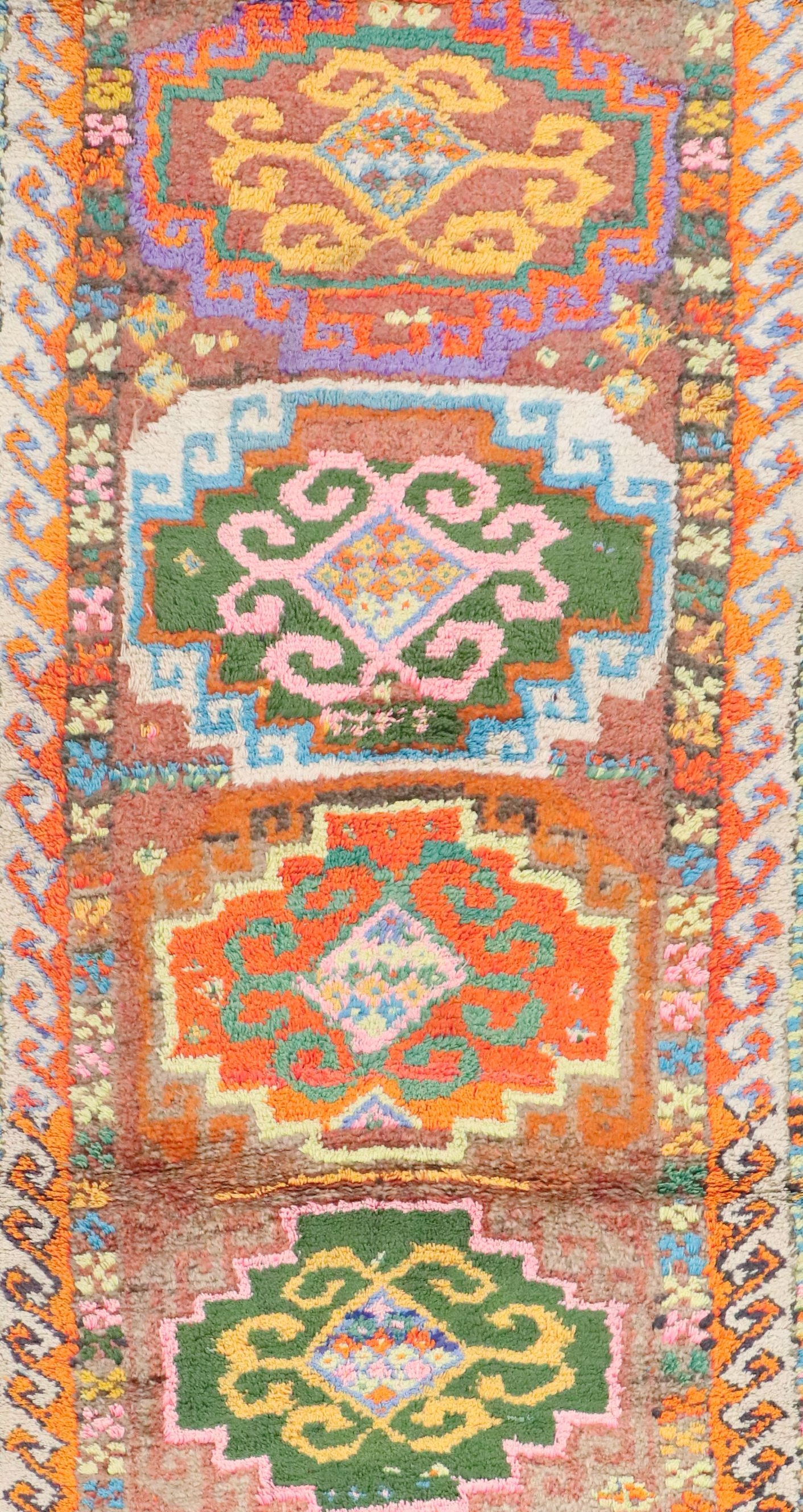 2'7 x 10'8 Hand-Knotted Moroccan Berber Carpet Runner