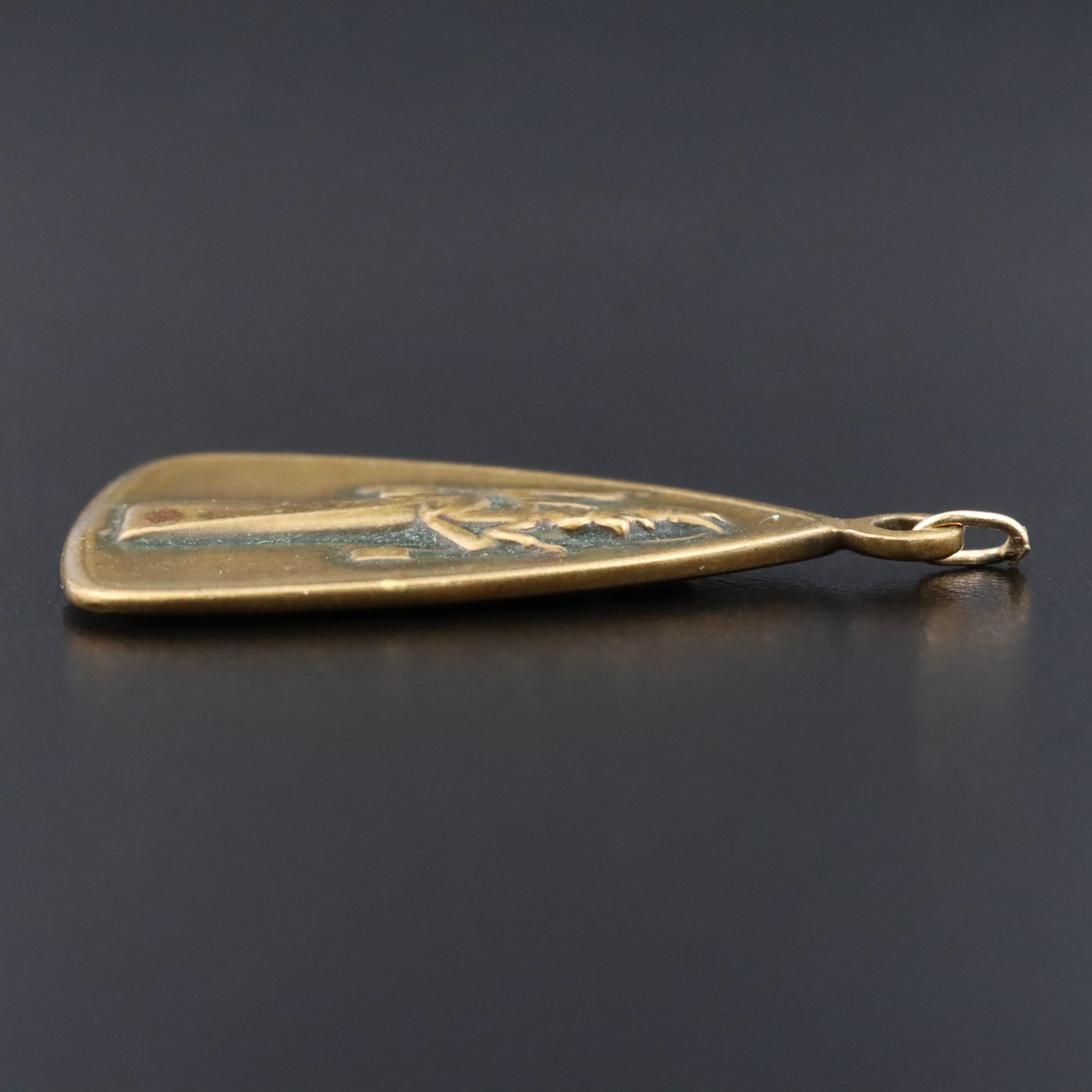 Religious Brass Reversible Pendant