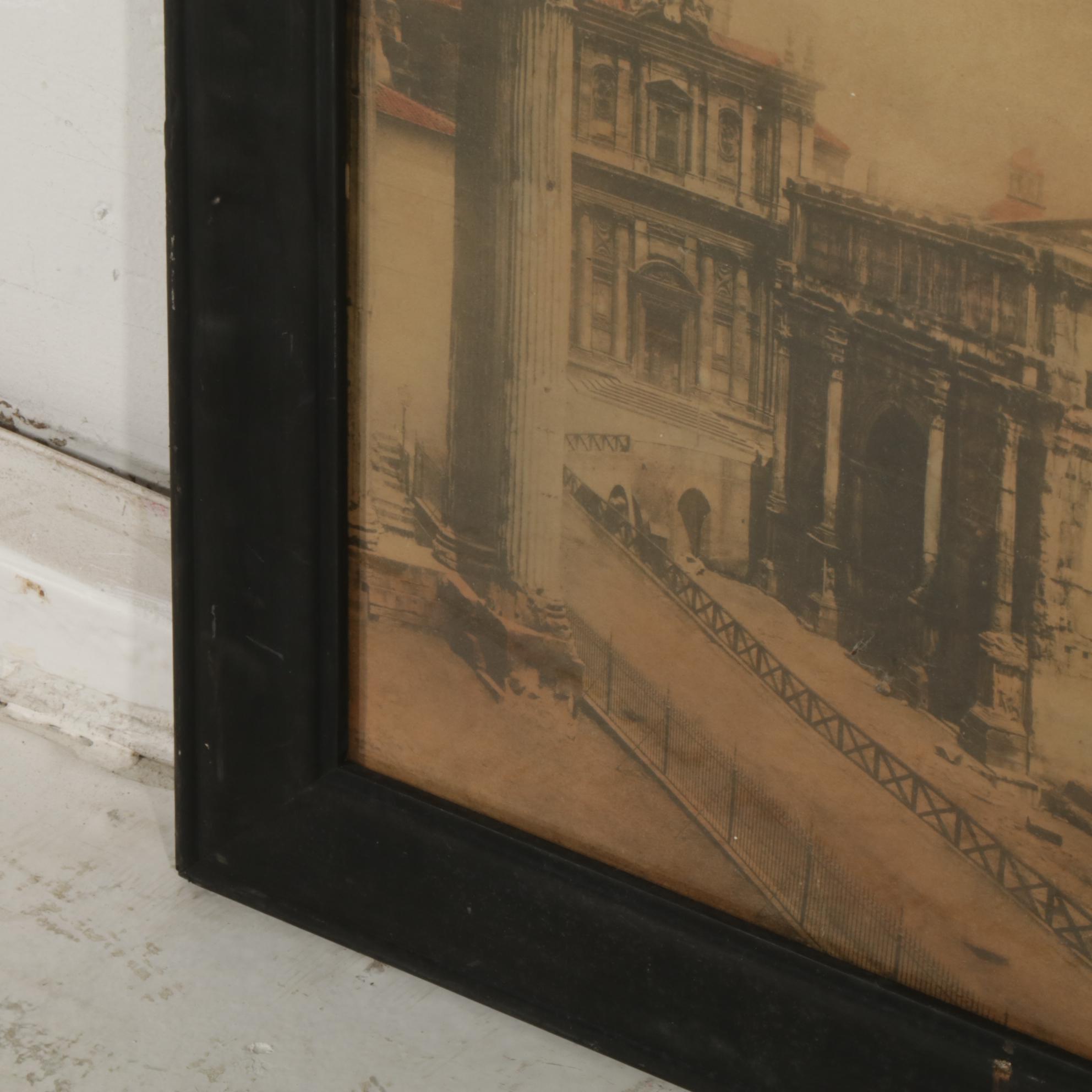 Hand Colored Photogravure of The Roman Forum on the Italian Grand Tour