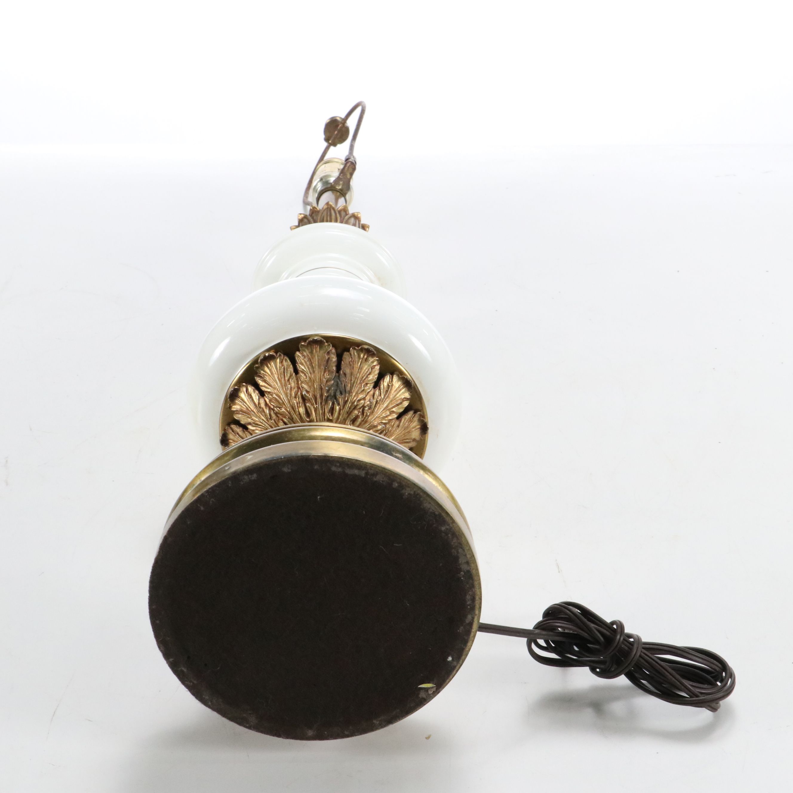 Pair of Stiffel Brass and Ceramic Table Lamps, Mid to Late 20th Century