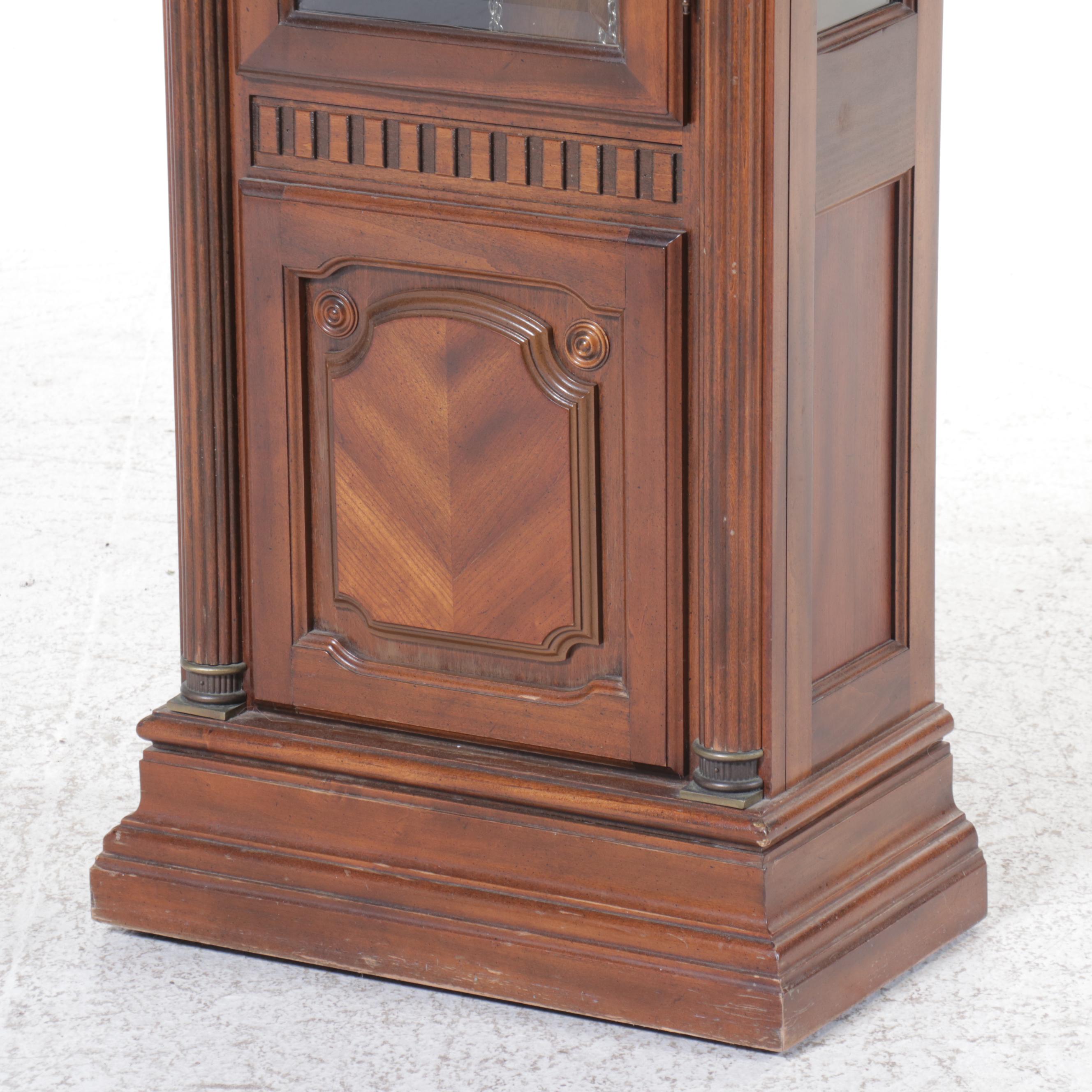 Pearl Carved Wood Grandfather Clock