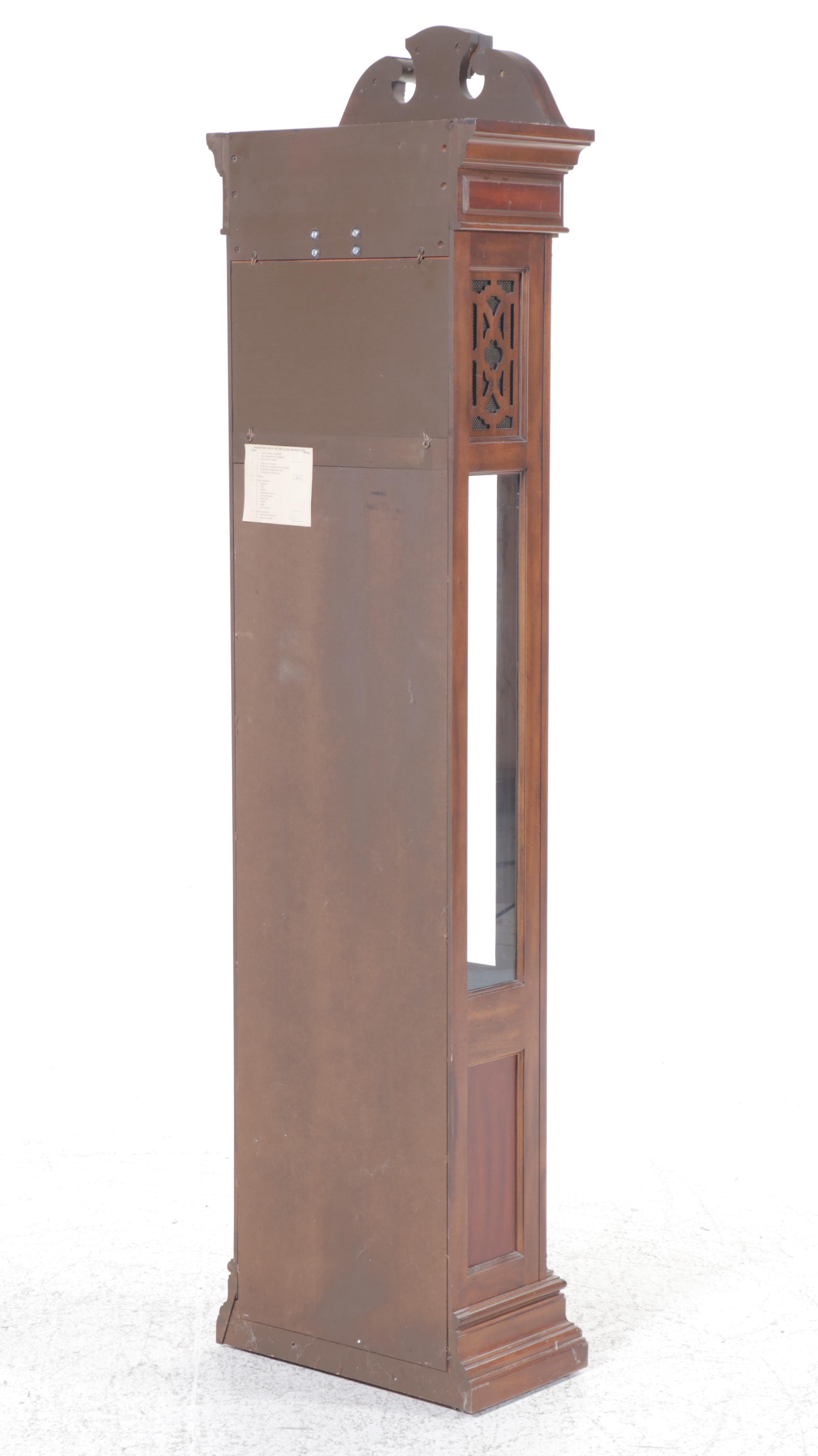 Pearl Carved Wood Grandfather Clock