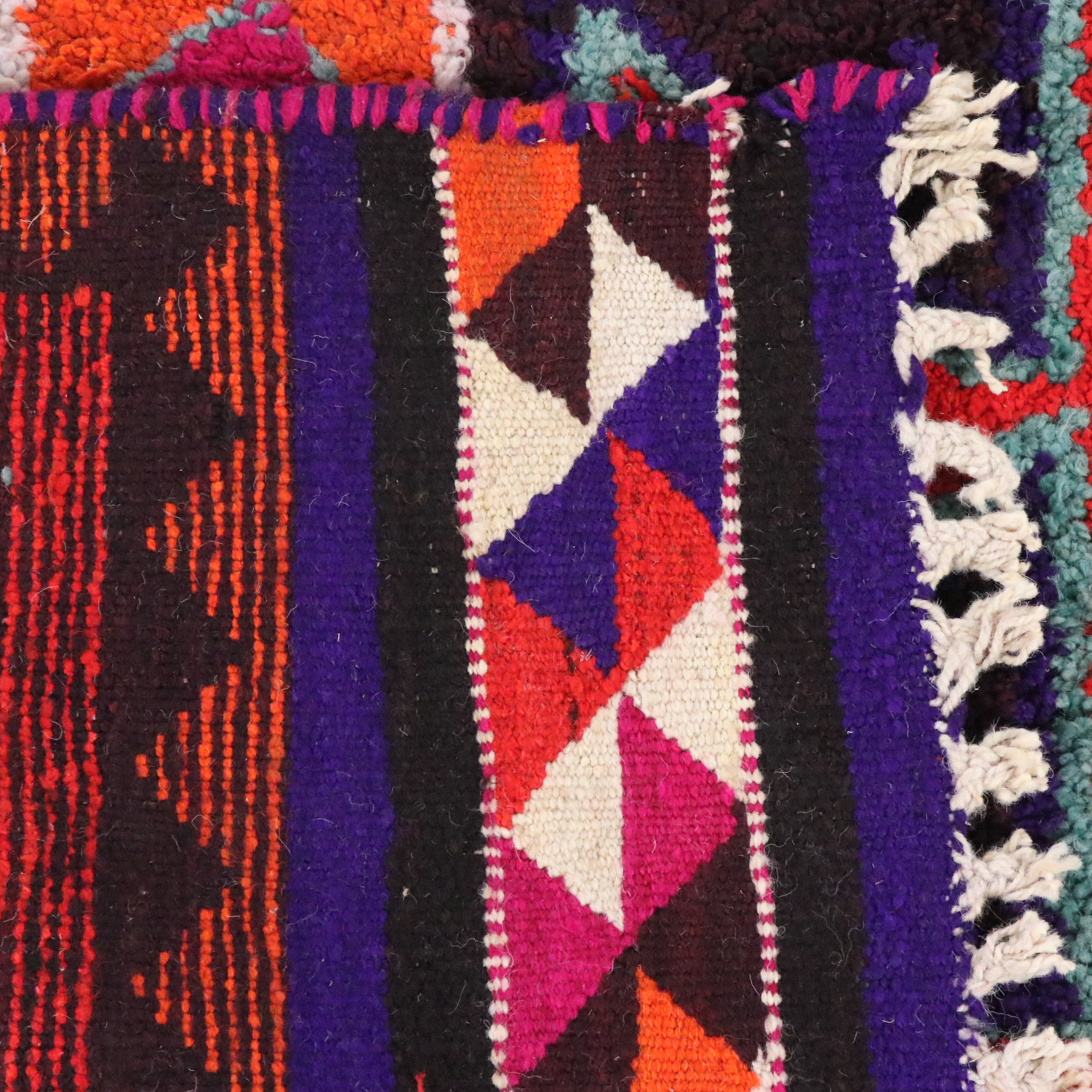 3'7 x 11'6 Hand-Knotted Moroccan Berber Long Rug