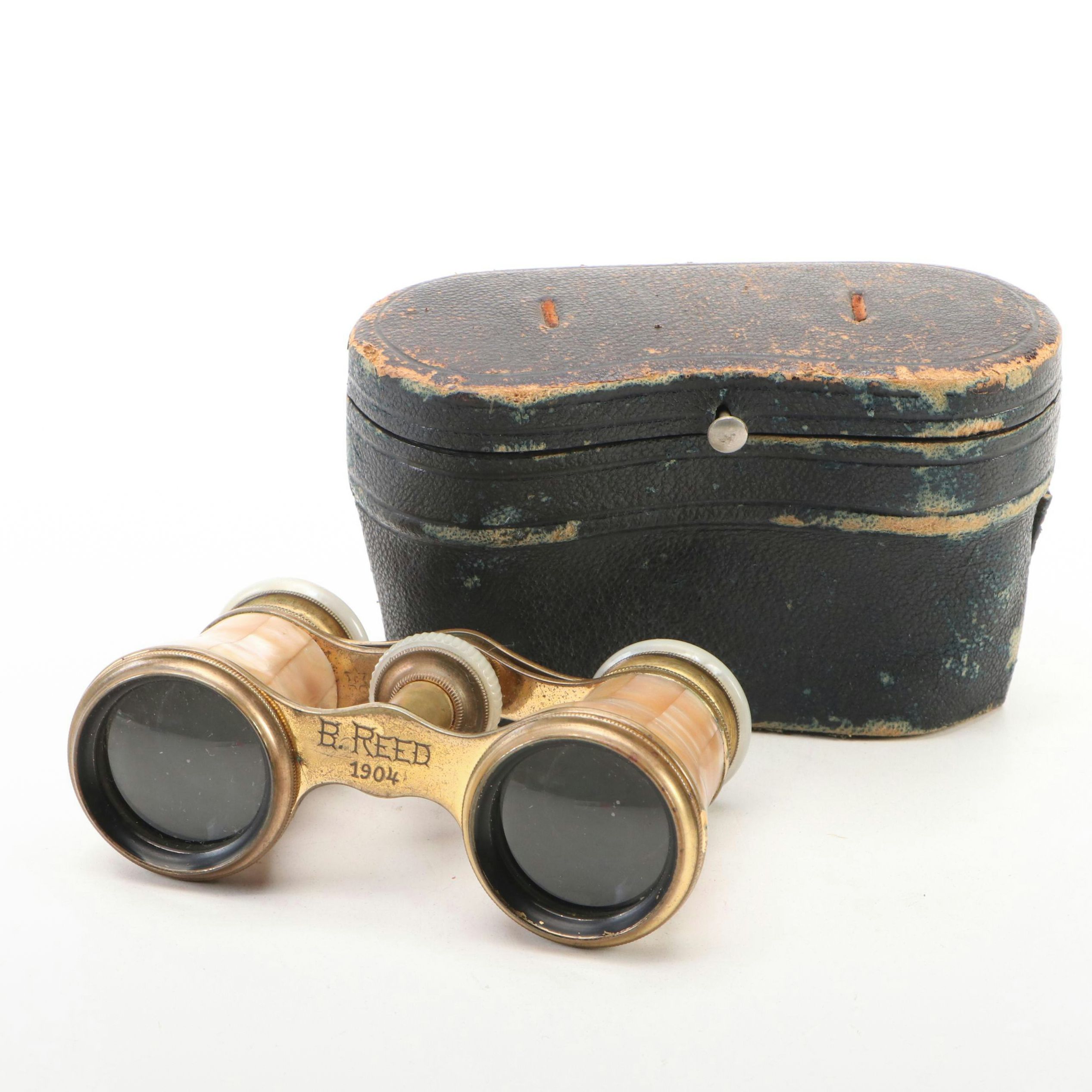 Paris Geneva Special Personalized "B. Reed, 1904" Opera Glasses with Case