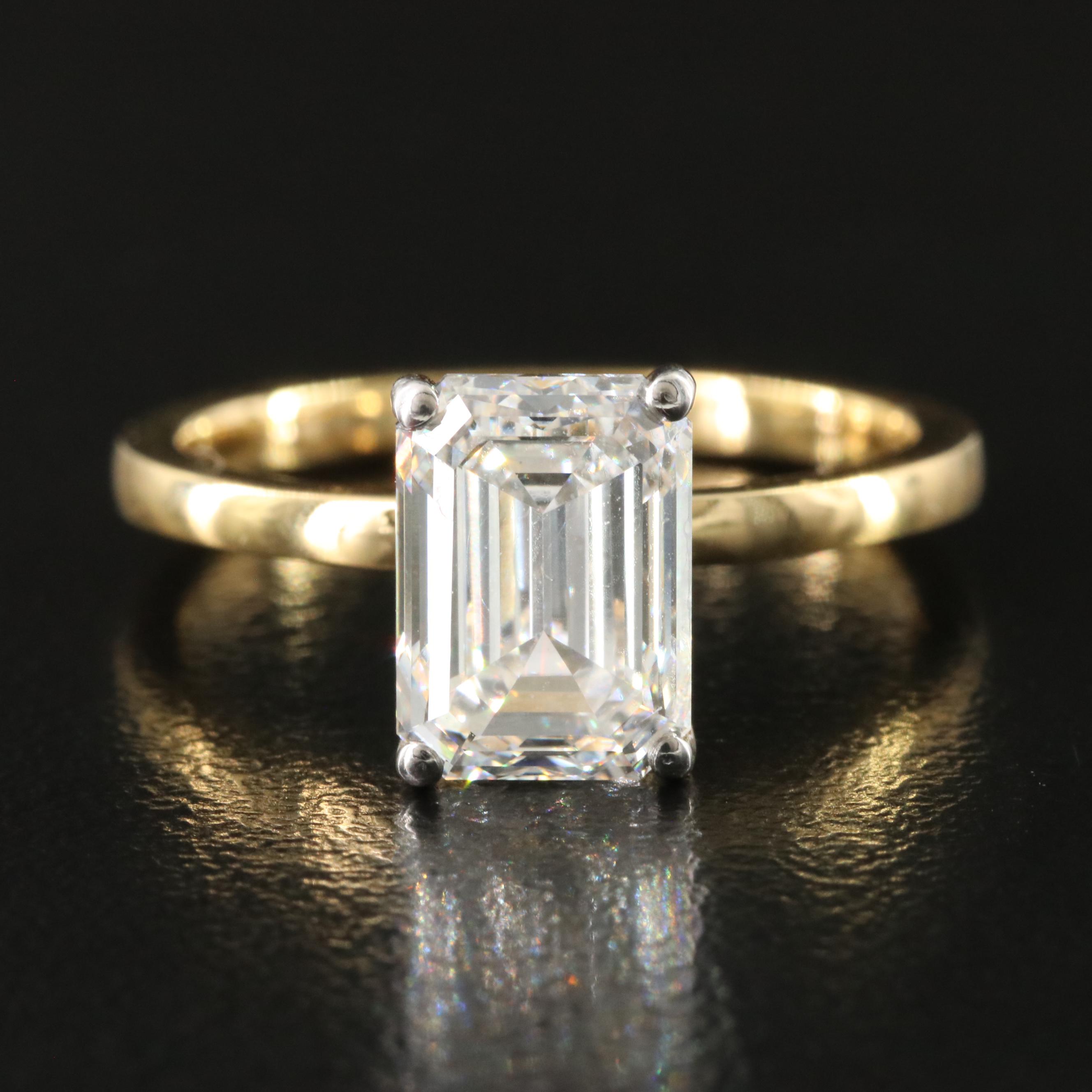 14K 2.50 CT Lab Grown Diamond with IGI Report