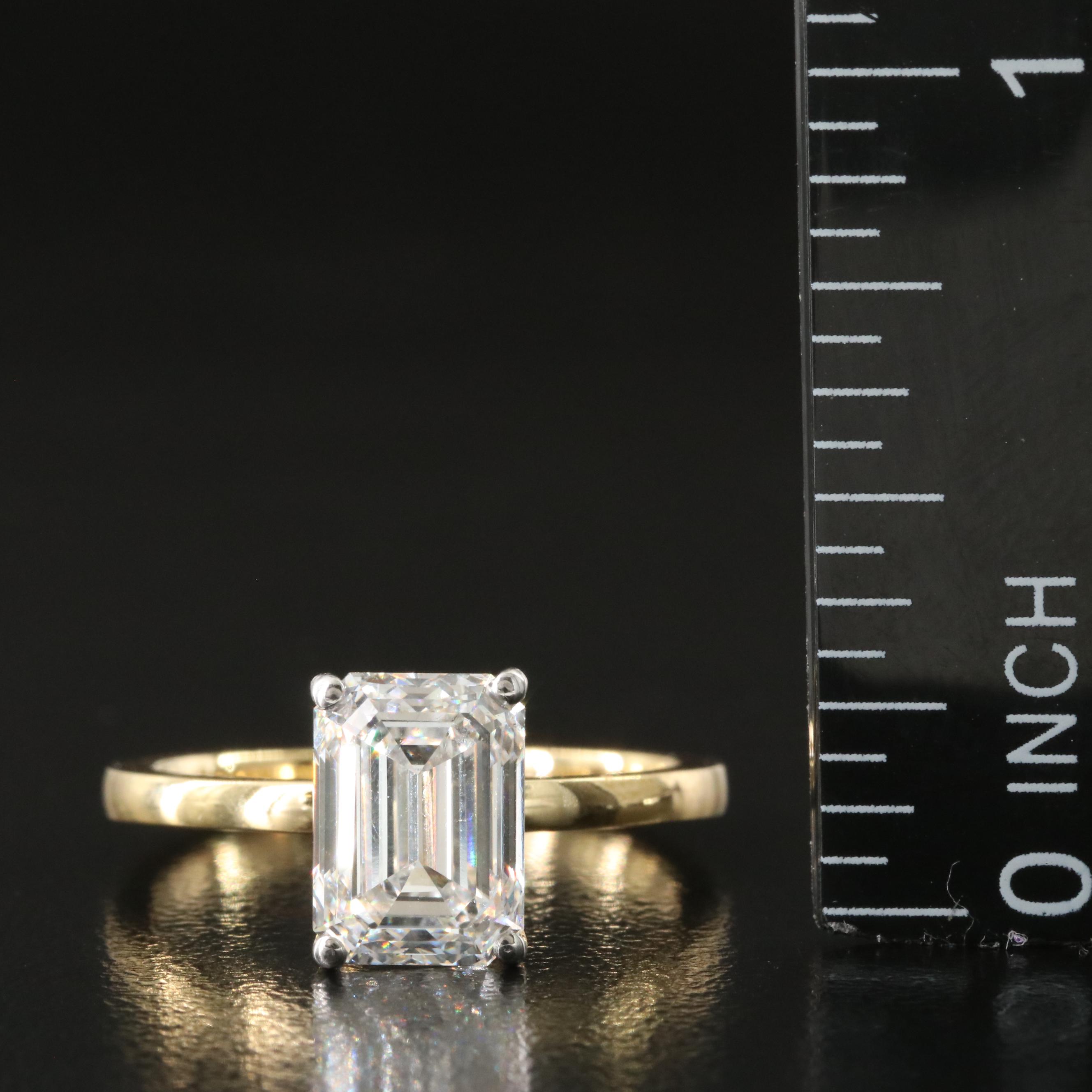 14K 2.50 CT Lab Grown Diamond with IGI Report