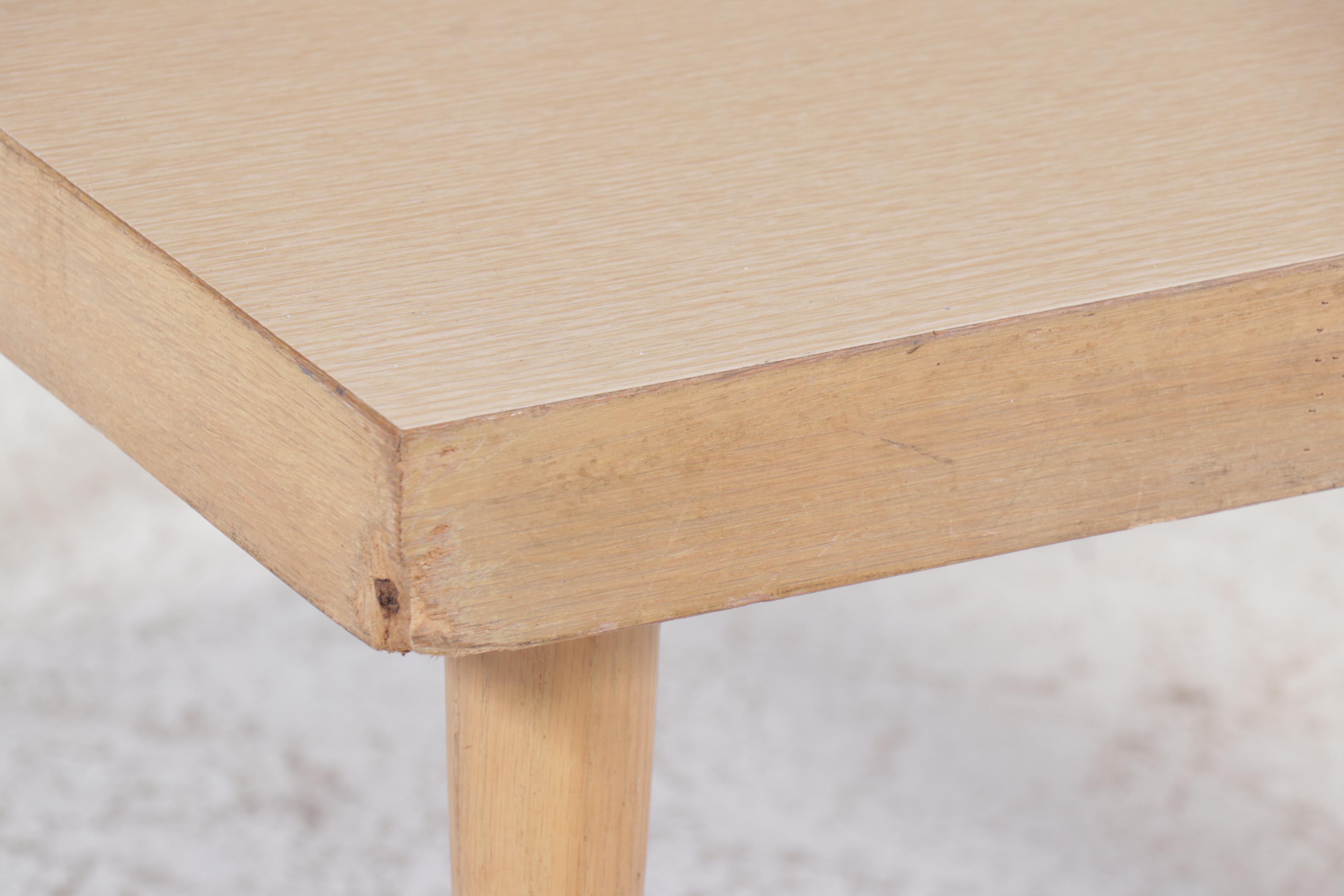 Mersman Mid Century Modern Blonde Wood Two-Tiered Table