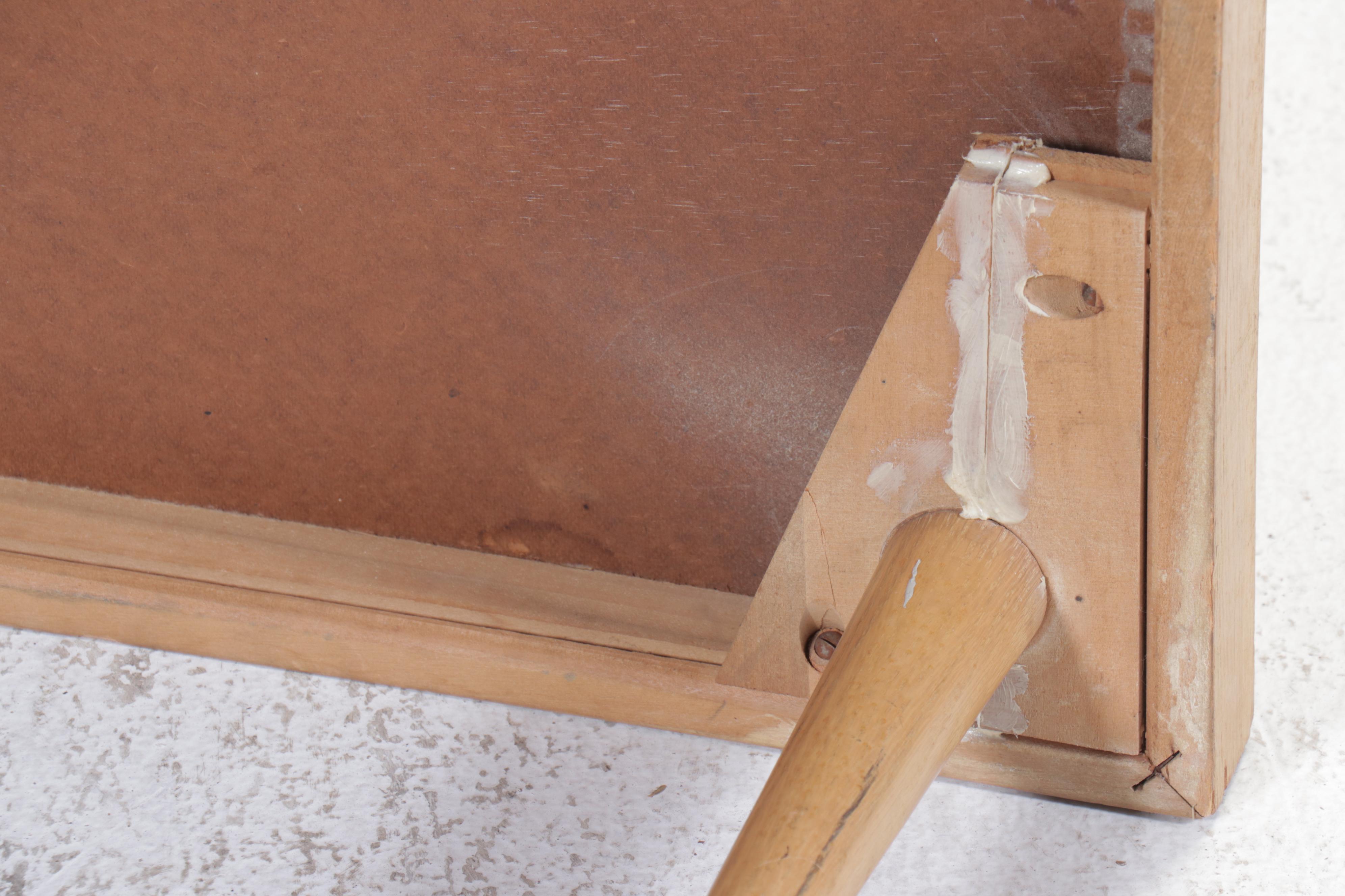 Mersman Mid Century Modern Blonde Wood Two-Tiered Table