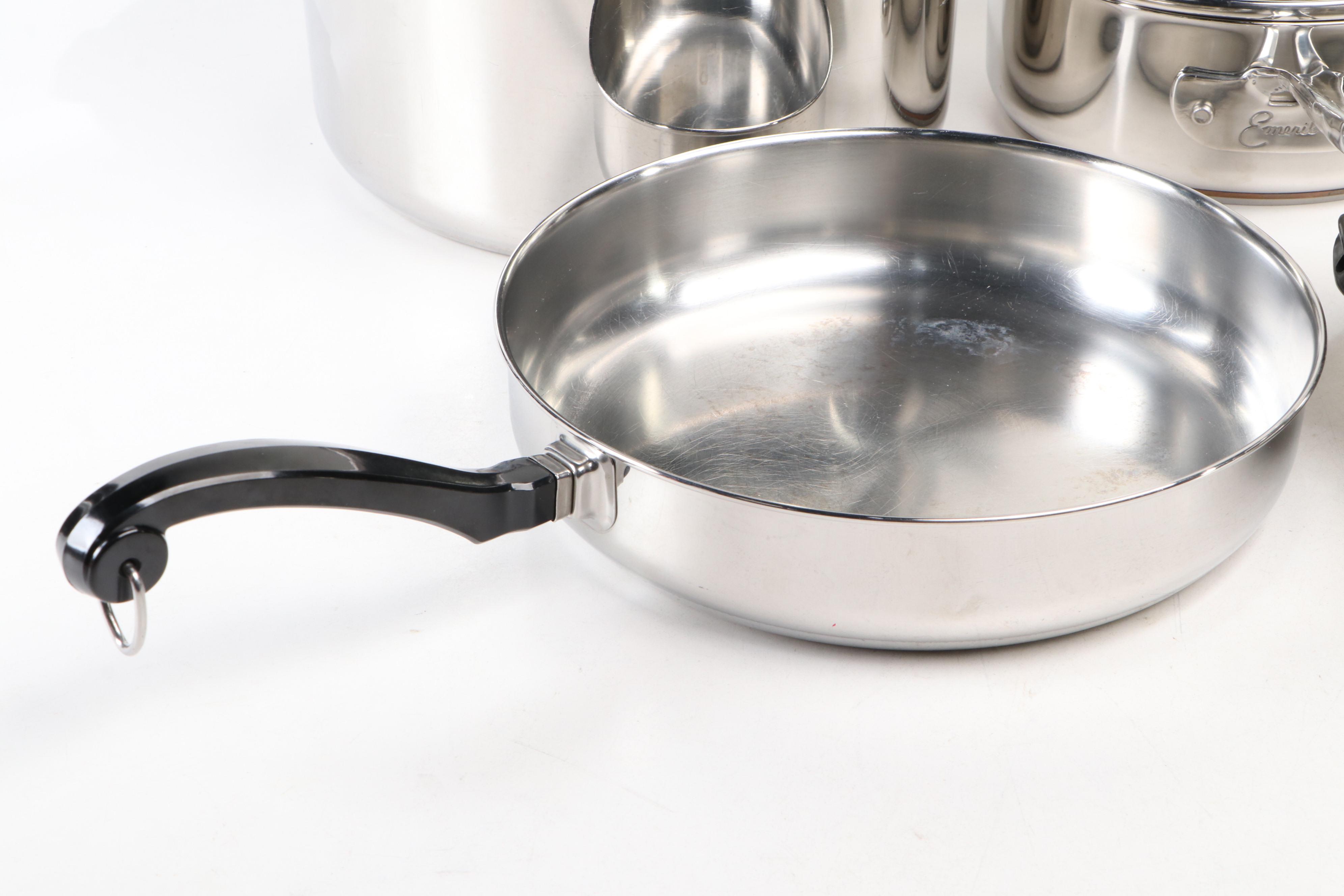 Farberware Stock Pot with Other Stainless Steel Pots and Pans