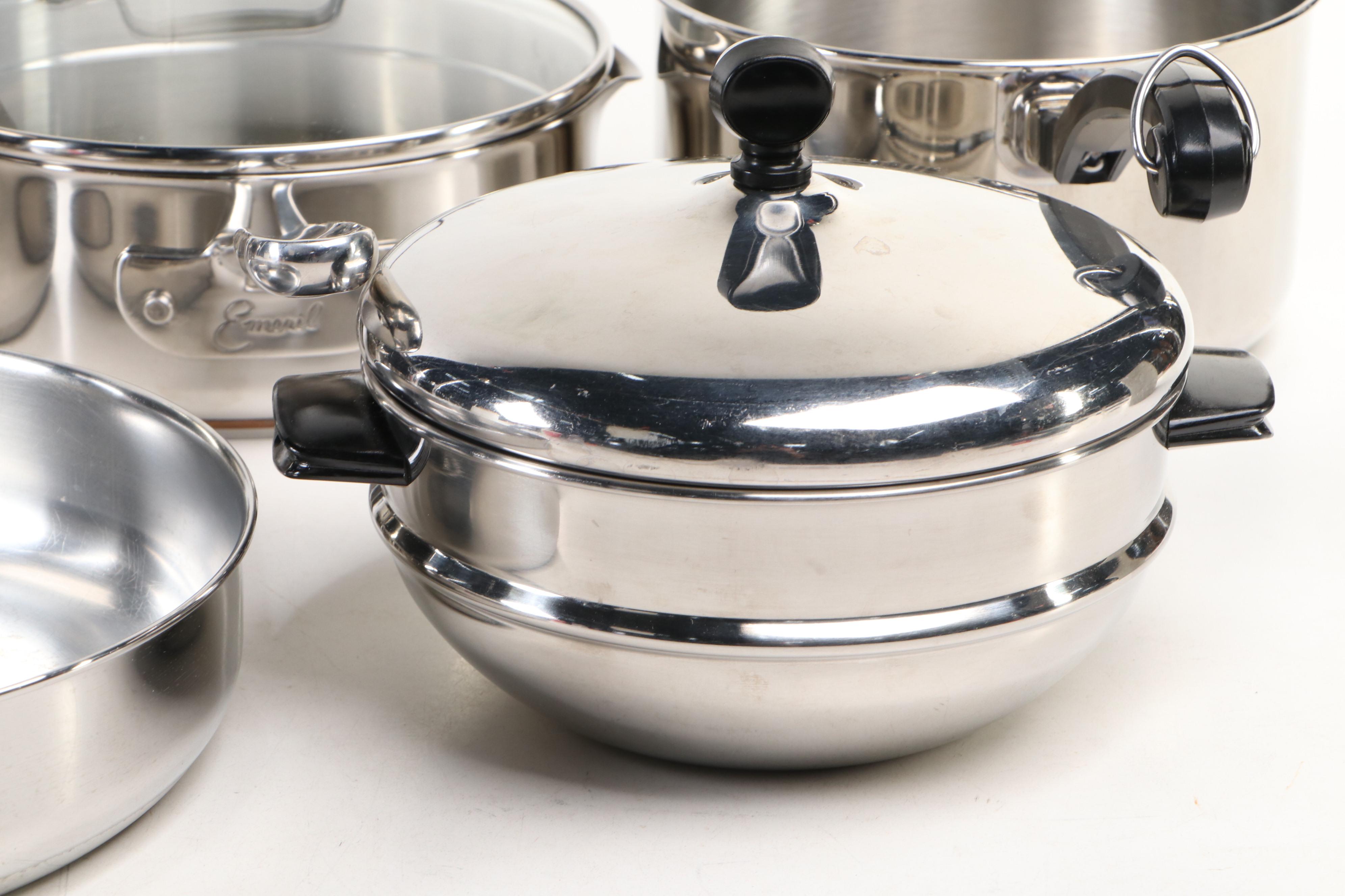 Farberware Stock Pot with Other Stainless Steel Pots and Pans
