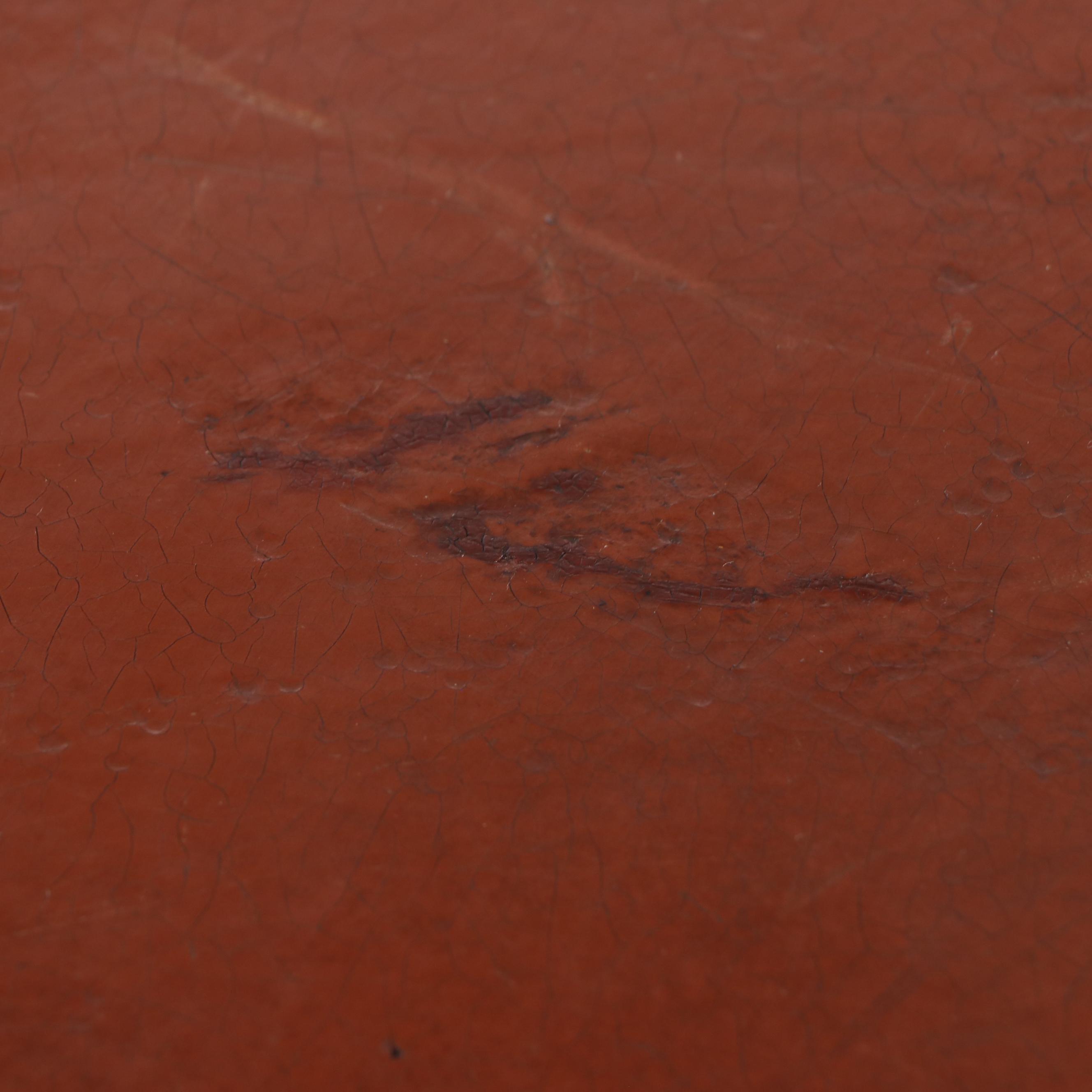 Regency Style Leather Top Mahogany Center Table, Mid-20th Century