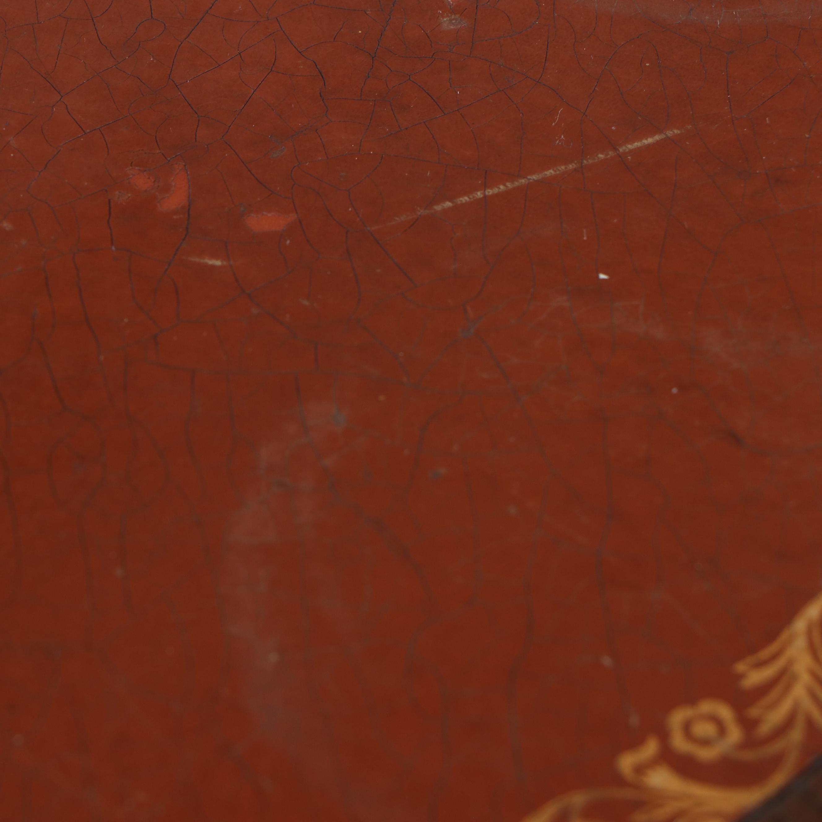 Regency Style Leather Top Mahogany Center Table, Mid-20th Century