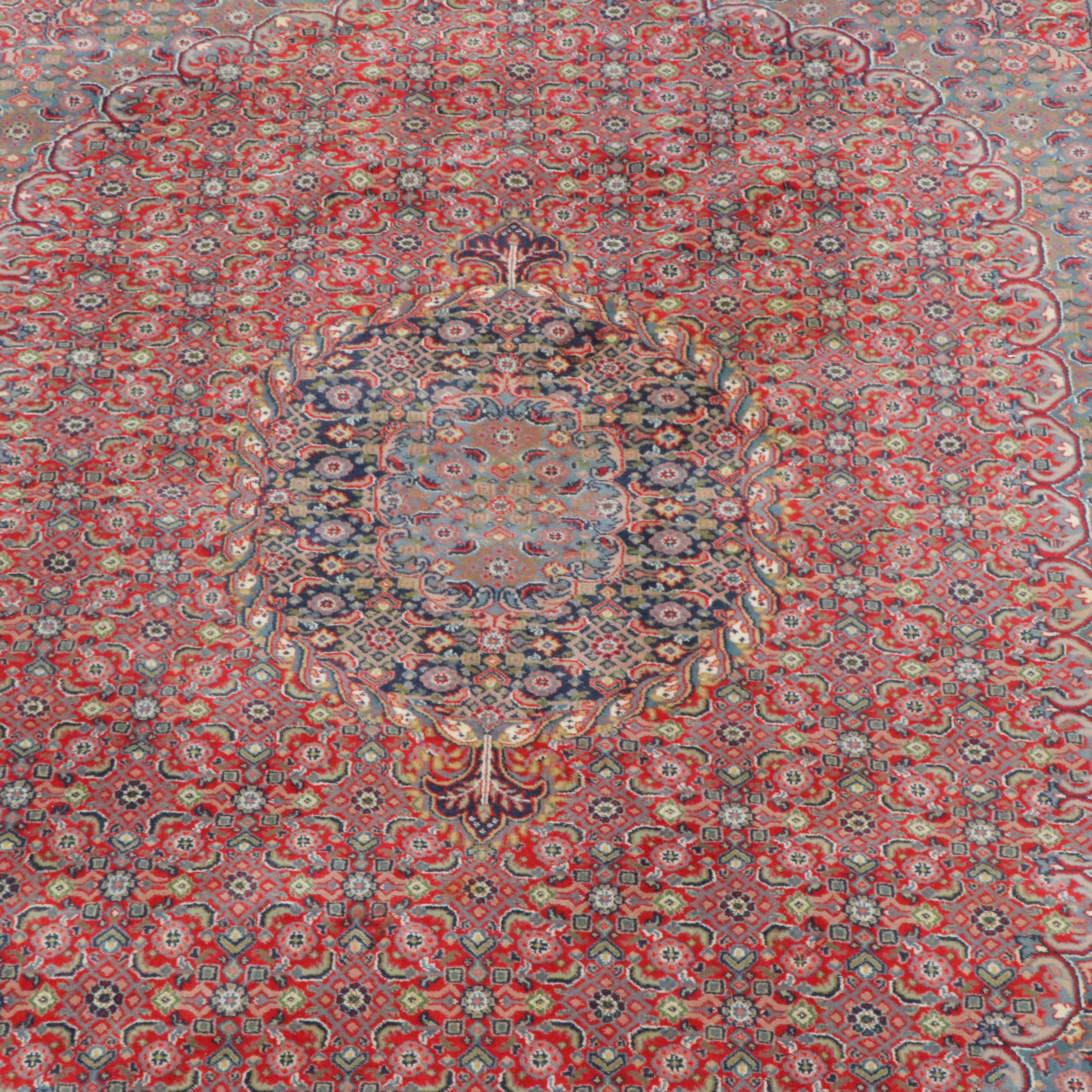 8'11 x 11'11 Hand-Knotted Persian Bijar Area Rug