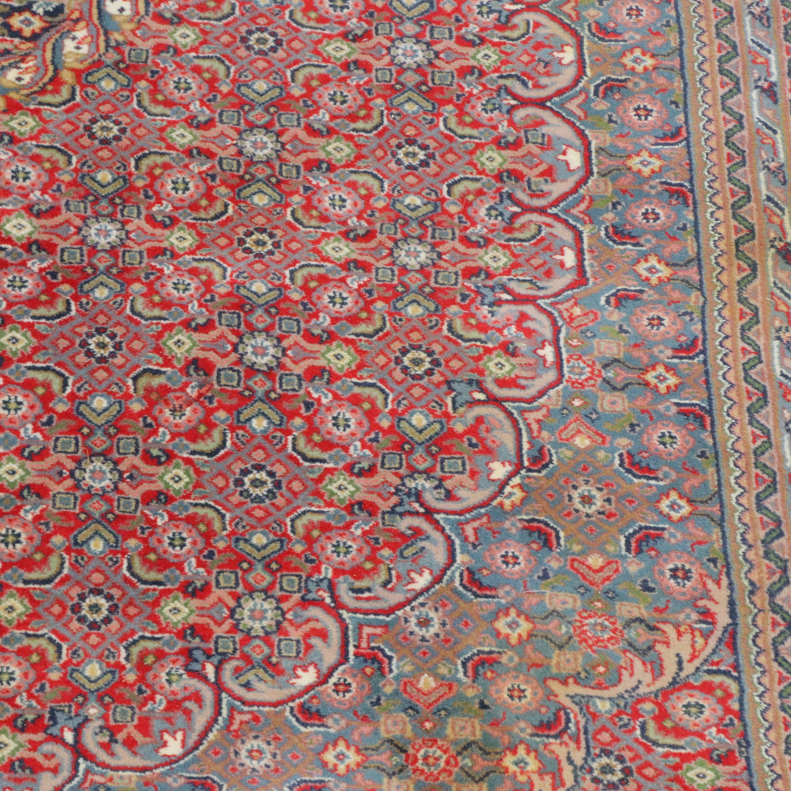 8'11 x 11'11 Hand-Knotted Persian Bijar Area Rug