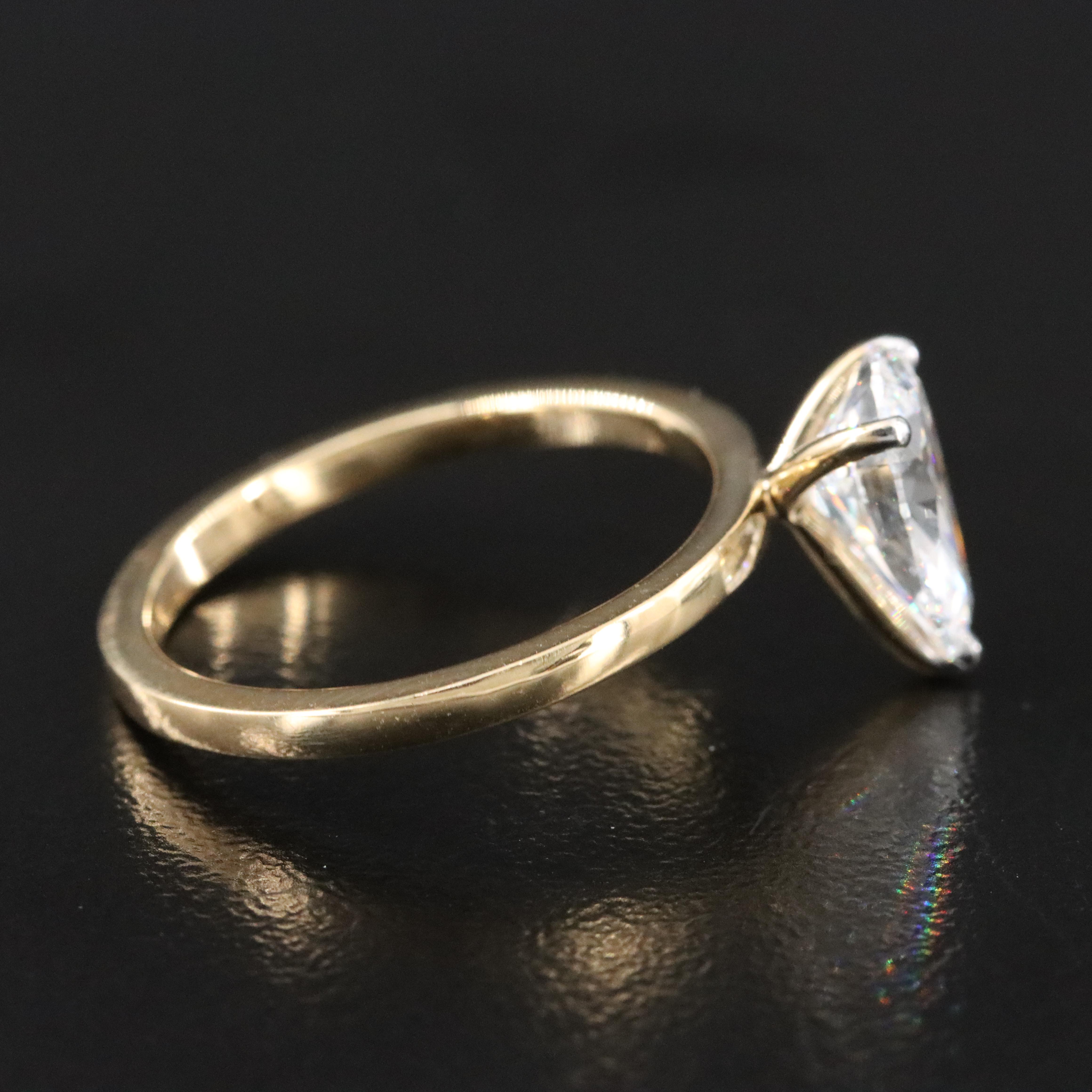 14K 1.45 CT Lab Grown Diamond Solitaire Ring with IGI Report